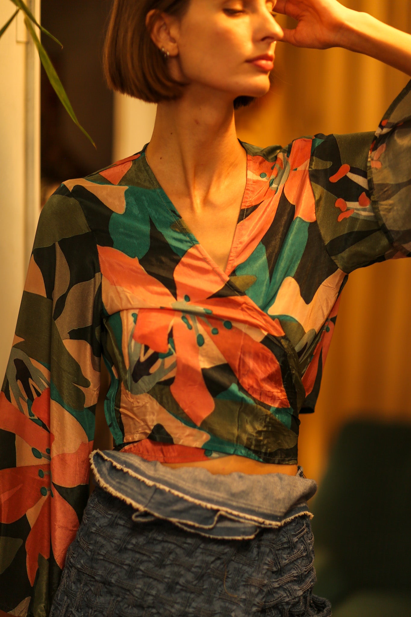 SILK WRAP TOP AURELIE TYRA