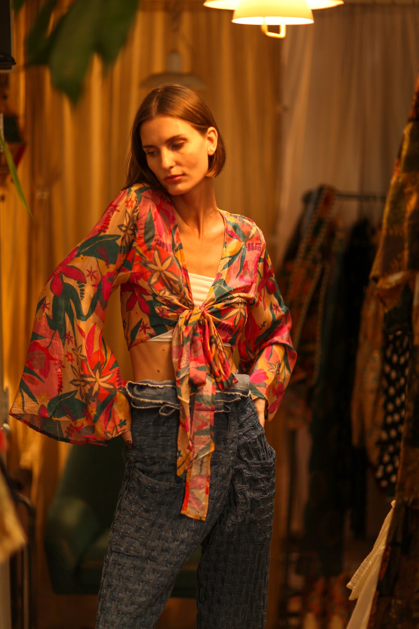 SILK WRAP TOP AURELIA NYLA