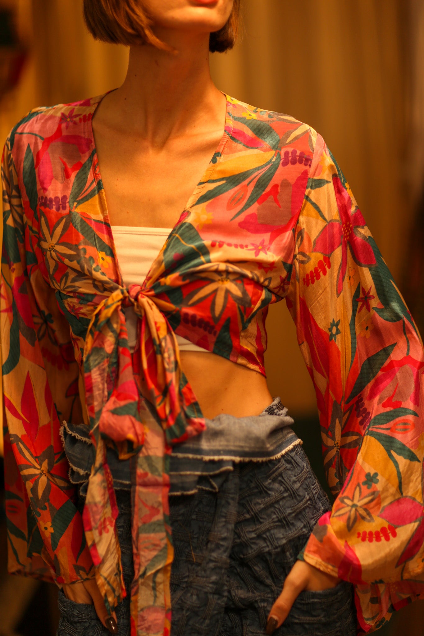 SILK WRAP TOP AURELIA NYLA