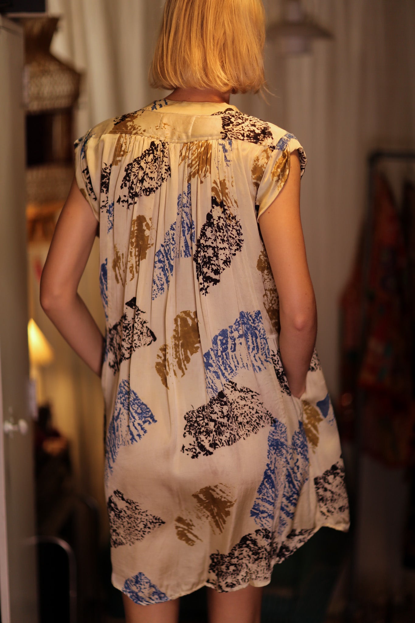 MARY SILK DRESS WHITE ARTIST