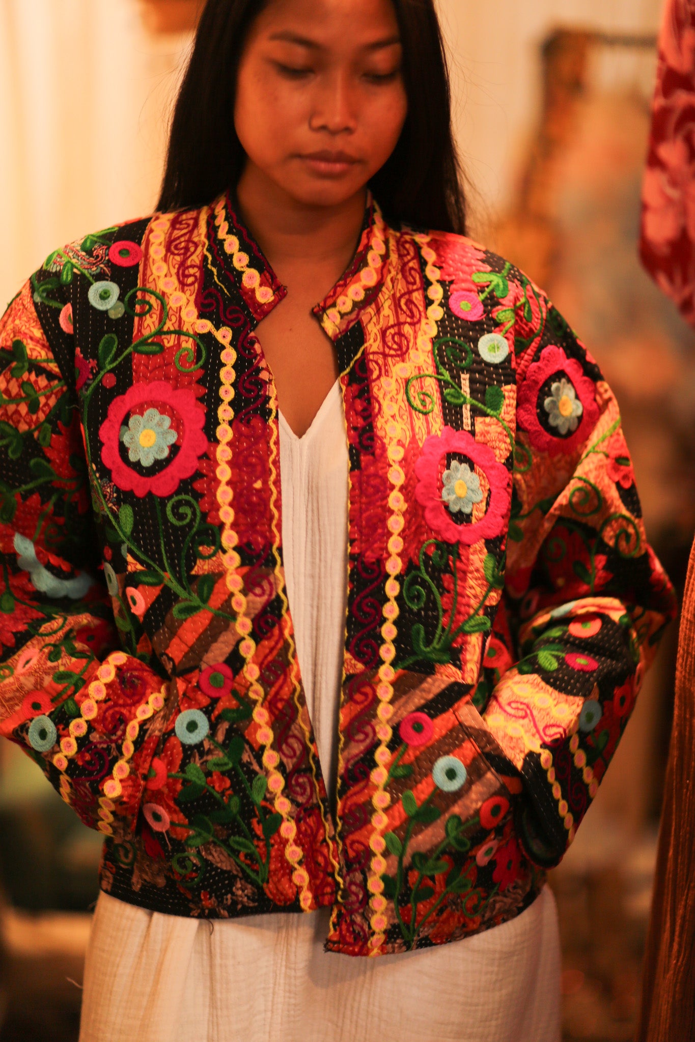 KANTHA EMBROIDERED JACKET INGRID DUSTIN