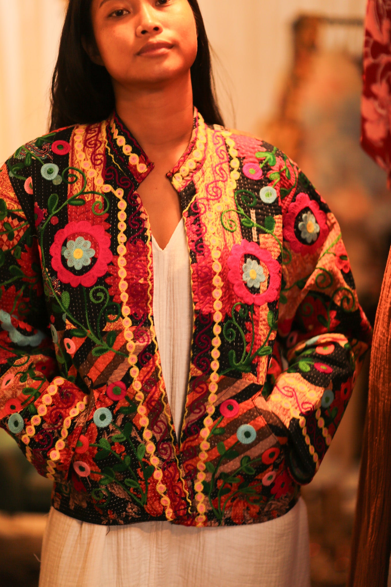 KANTHA EMBROIDERED JACKET INGRID DUSTIN