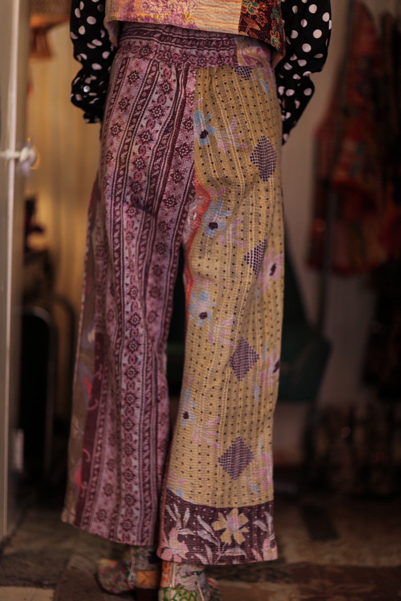 LENA KANTHA TROUSERS PURPLE PATTERN