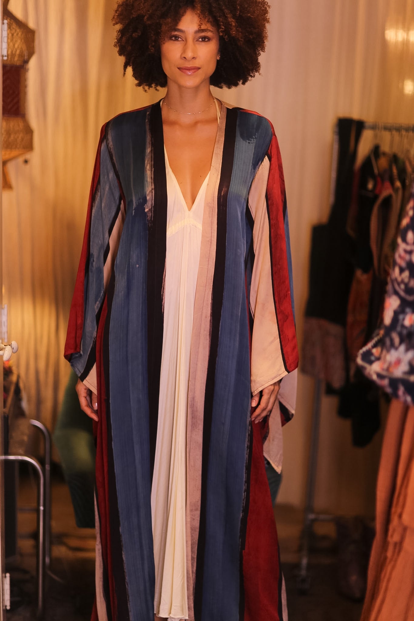 SILK WING KIMONO PINA KAWKO