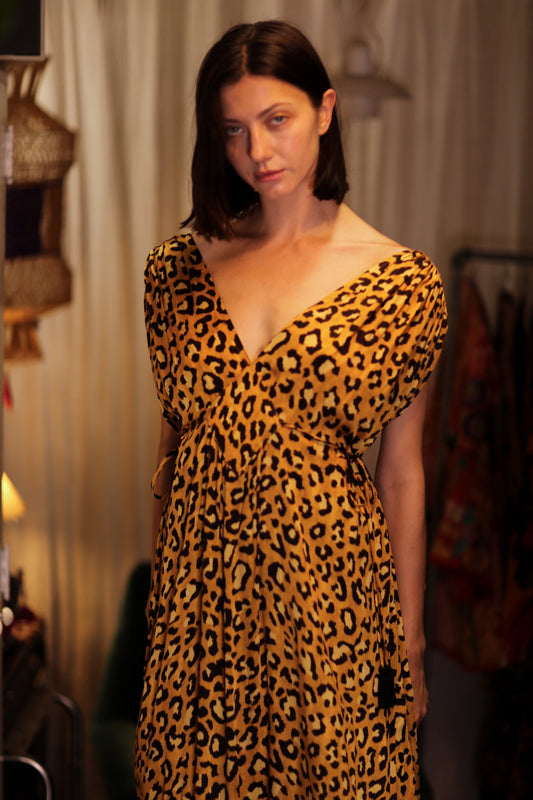 VICTORIA SILK DRESS LEO