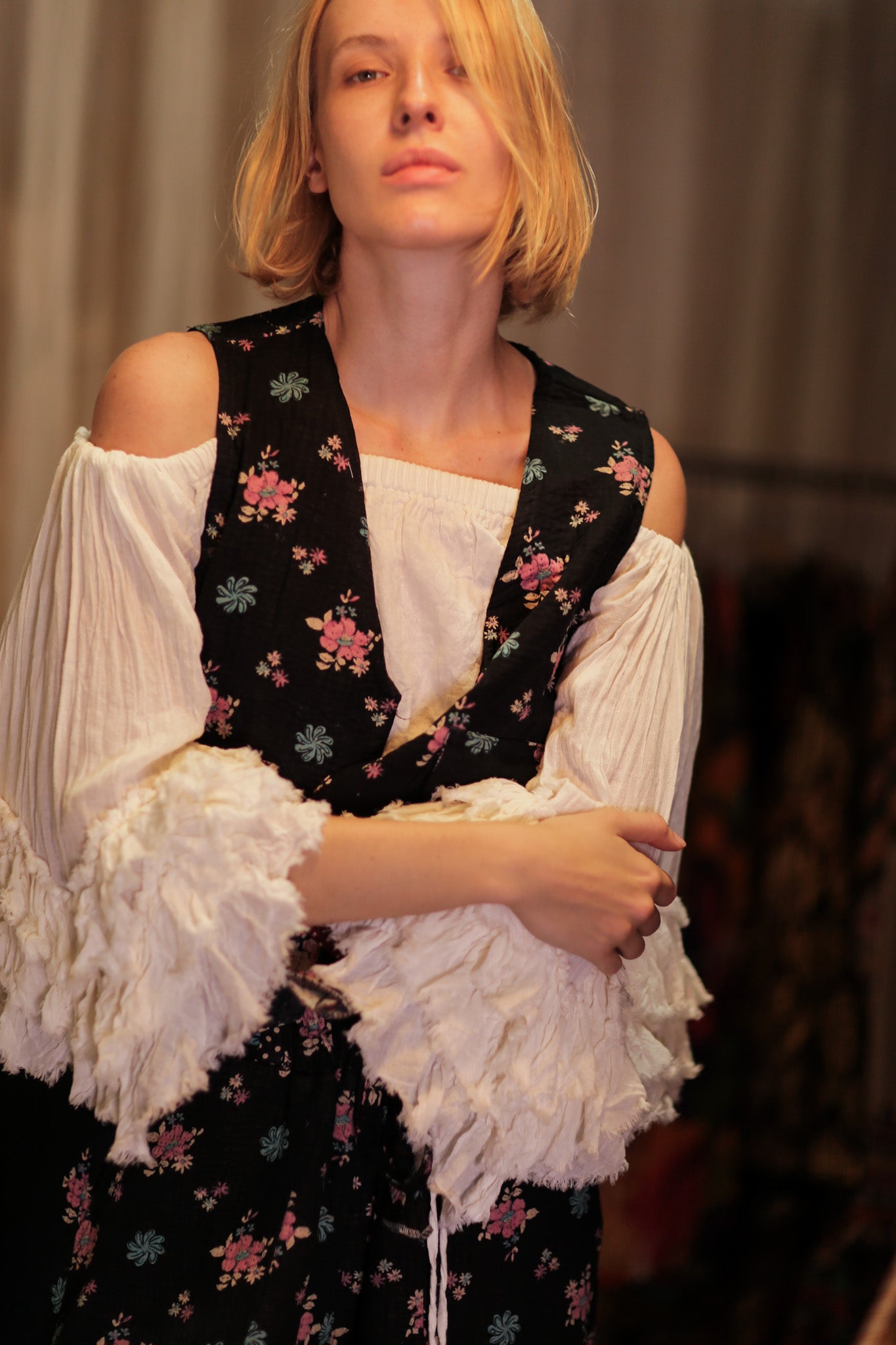 MARLENE KANTHA GILET MINI BOUQUET