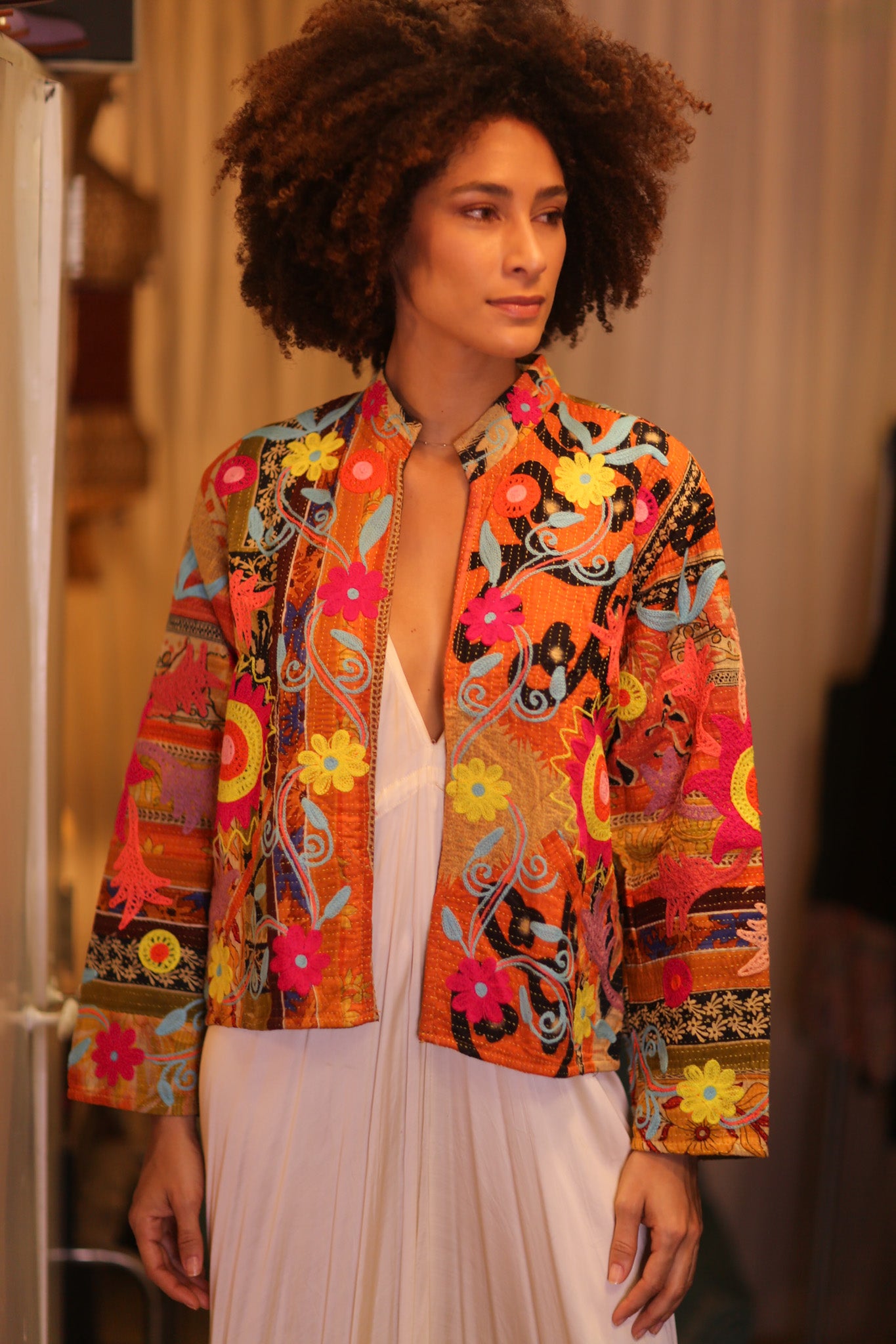 KANTHA EMBROIDERED JACKET INGRID LESB