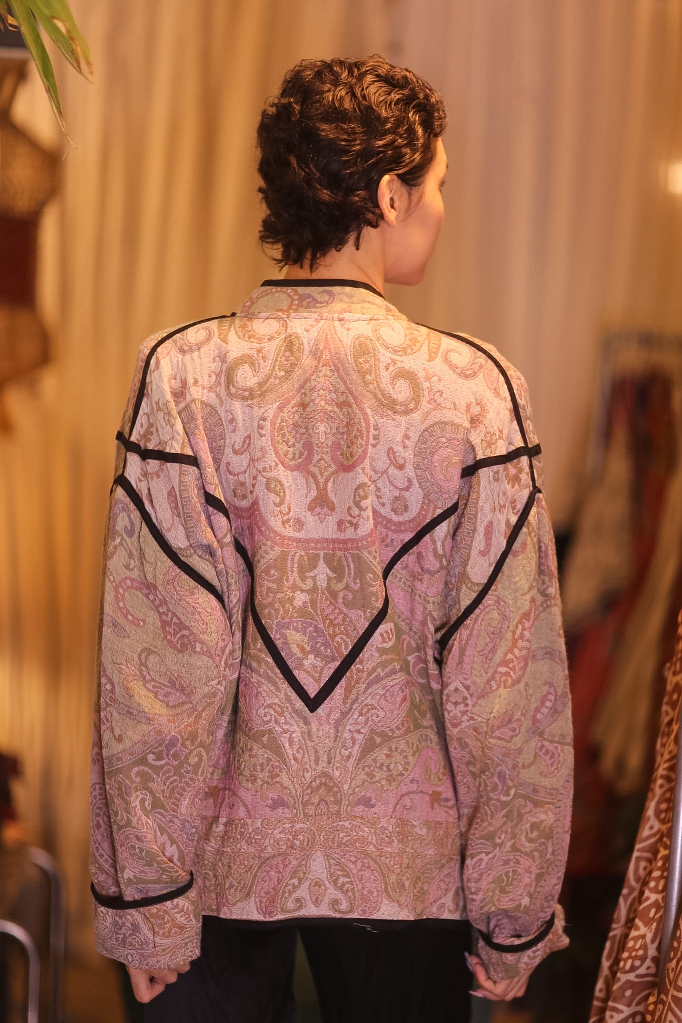 JACKET PATTERN EMBROIDERED SHAWL COTTON WOOL NAKO