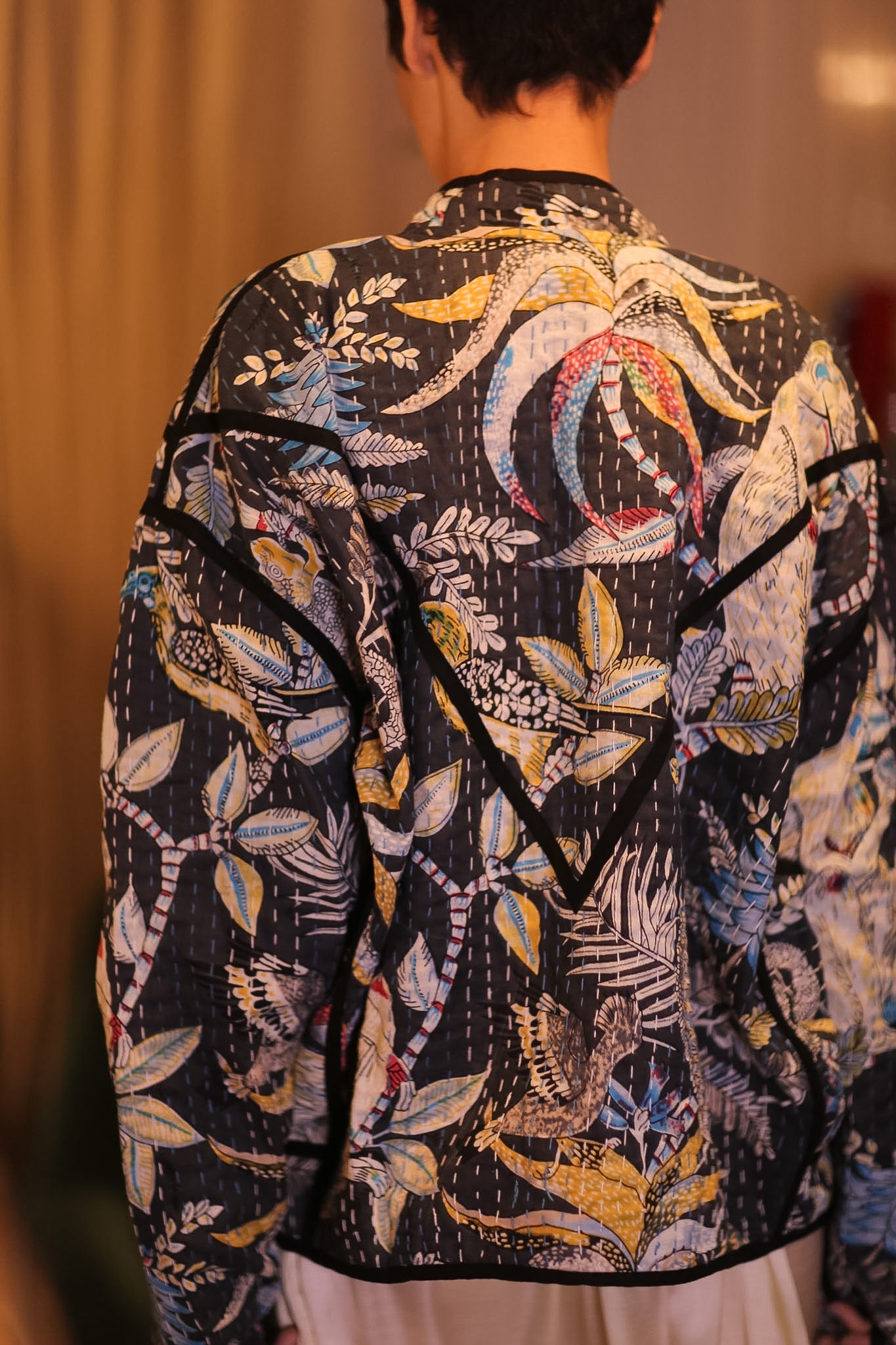 HAND BLOCKED KANTHA JACKET YEEYWEL