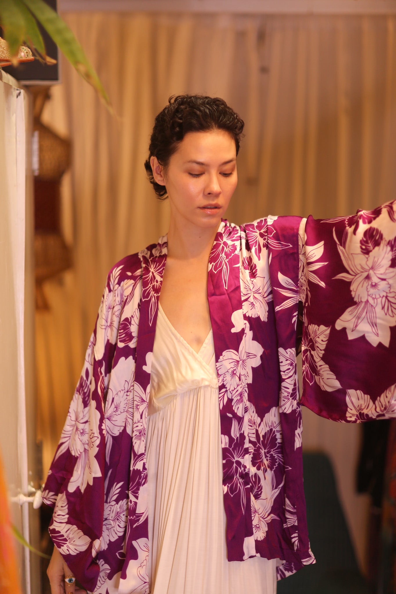 SILK SHORT WINGS KIMONO SPRING