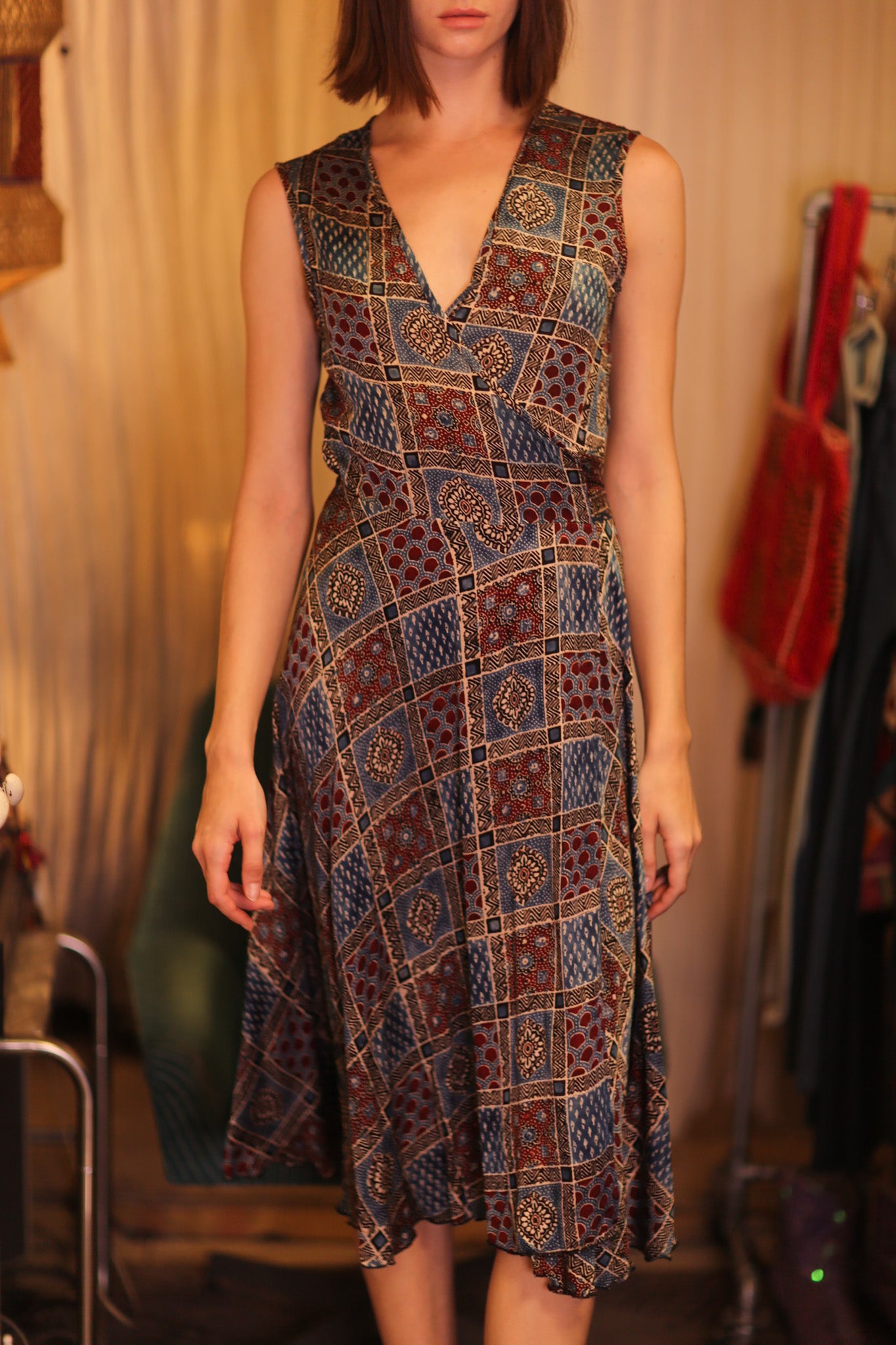 WRAP SILK DRESS GABRIELE KAWAREI