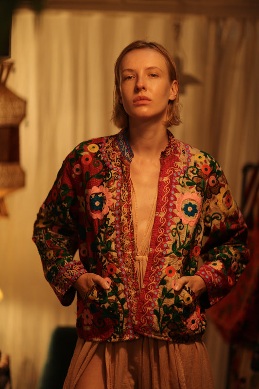 JACKET INGRID FLOWERS EMBROIDERED
