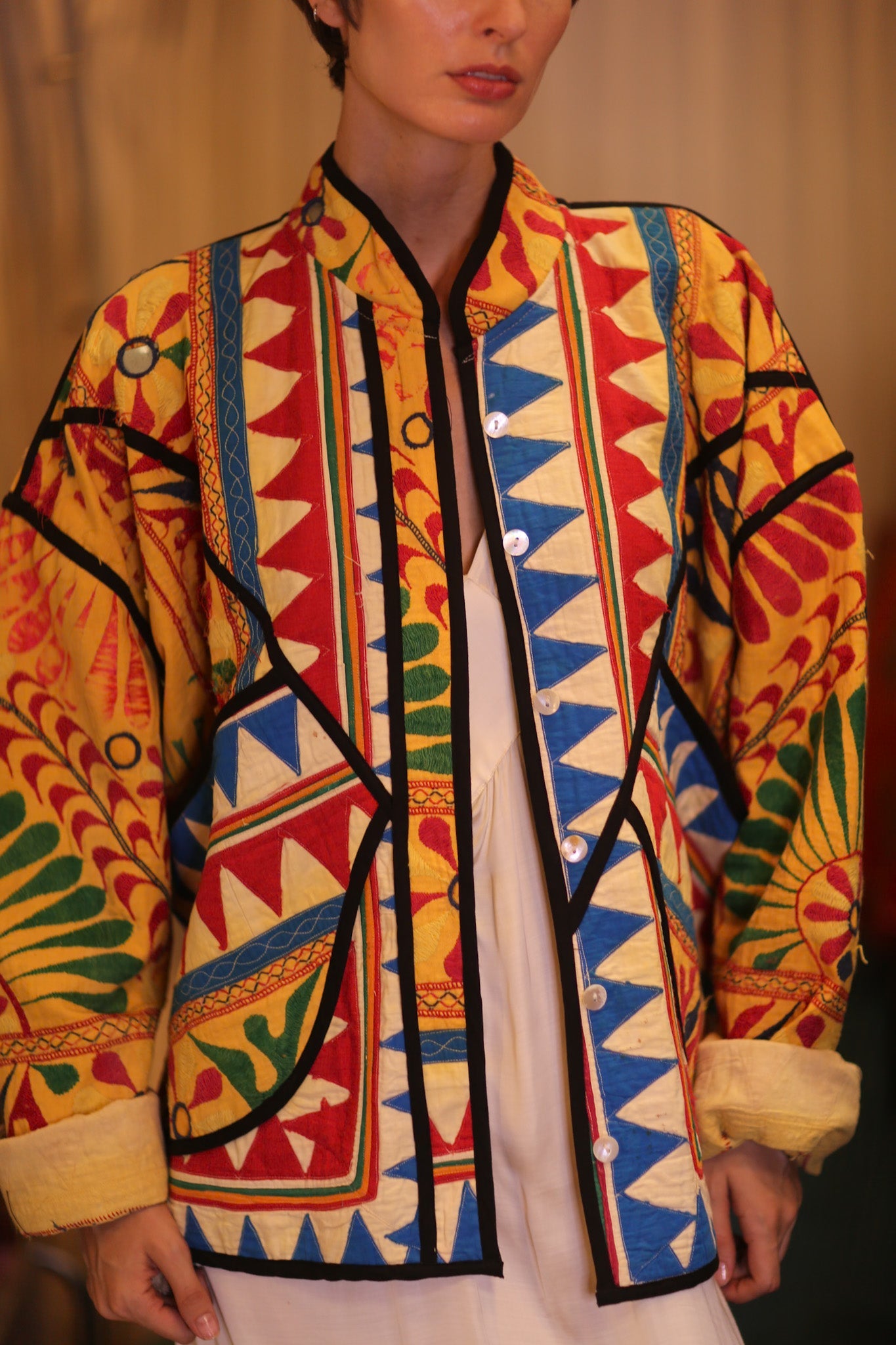 ANTIQUE VINTAGE FABRIC JACKET LIRU