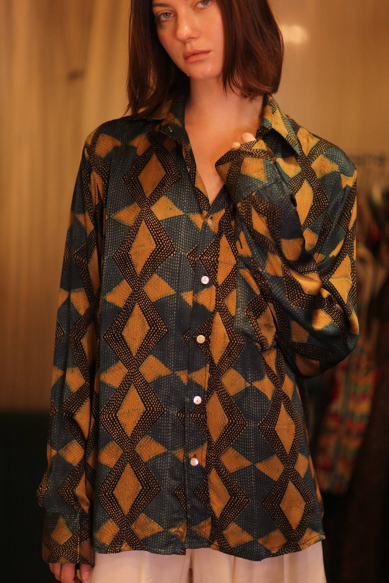 SILK BOYFRIEND SHIRT BILLIE SANWIN