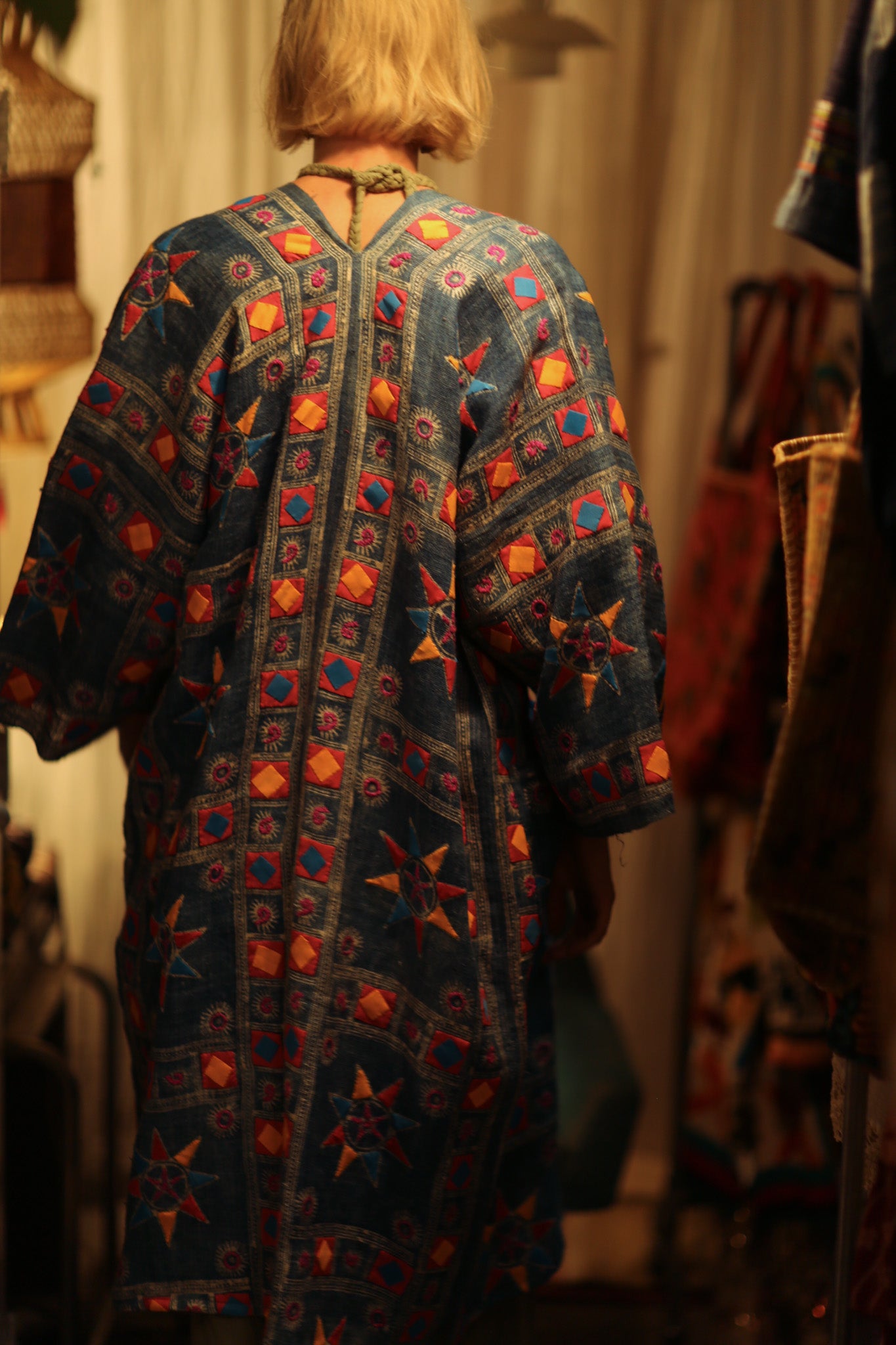DUMA ARTISAN MADE EMBROIDERED KIMONO PINK 2