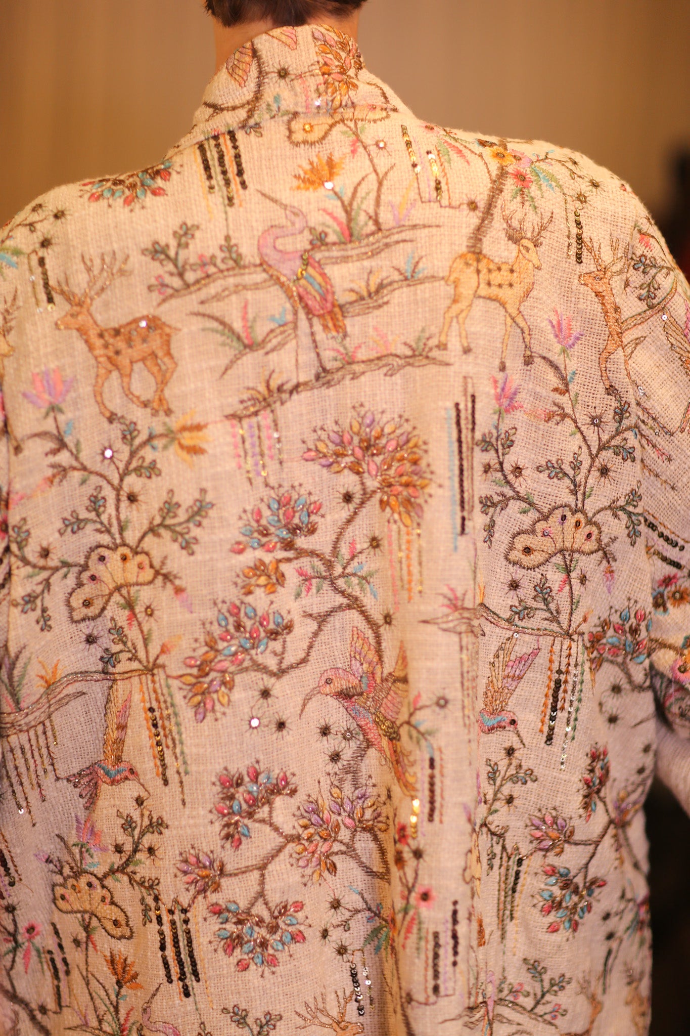 EMBROIDERED COTTON SHORT KIMONO DREAMWORLD