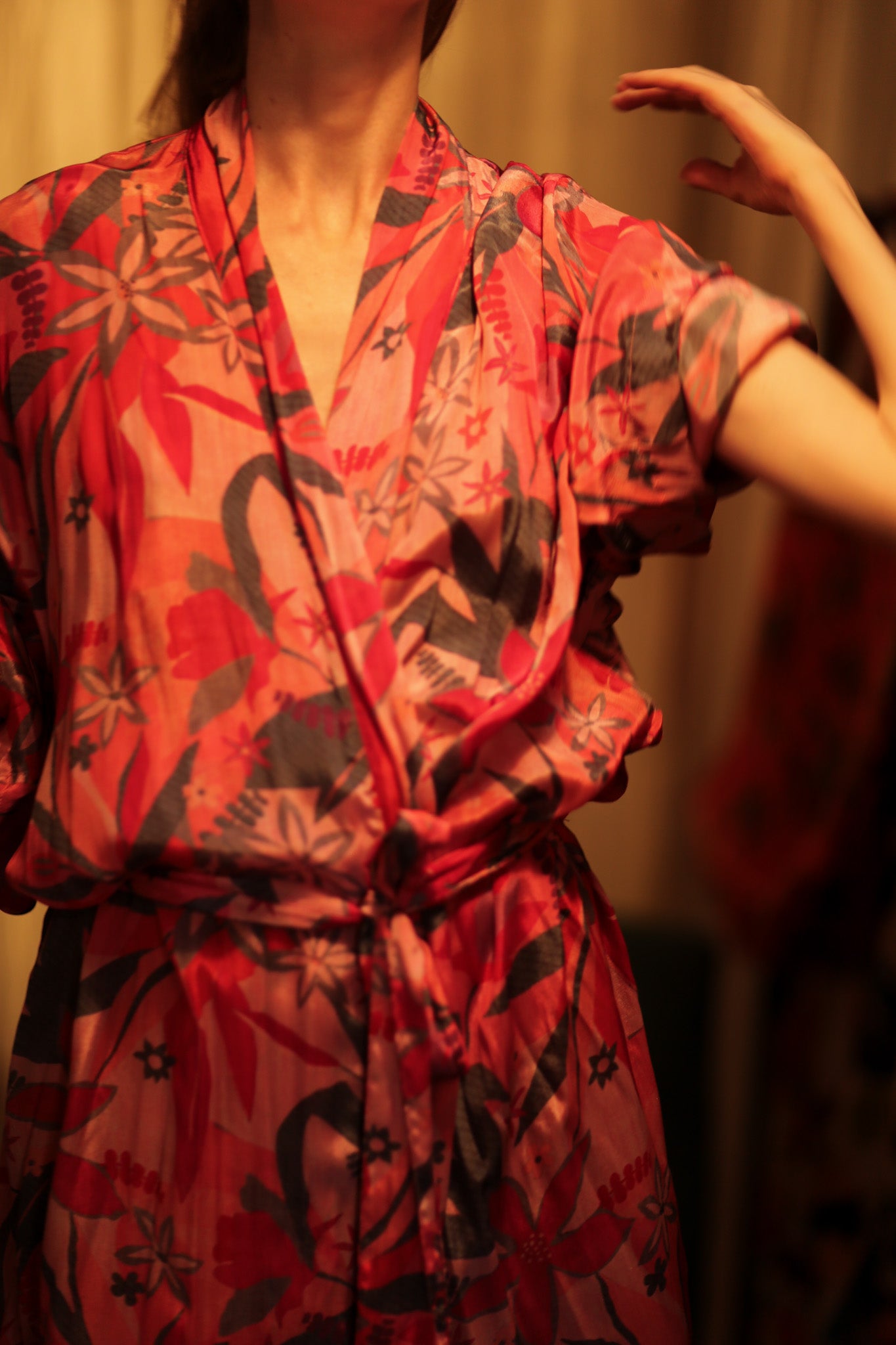PINA SILK KIMONO PINK JUNGLE