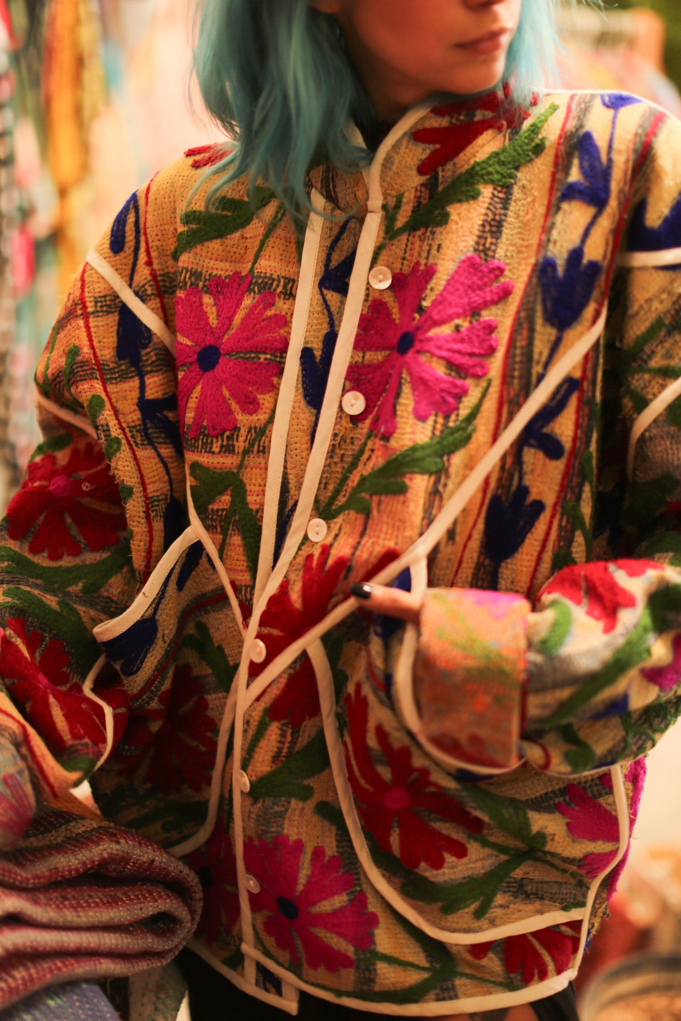 EMBROIDERED KANTHA JACKET AYLIN