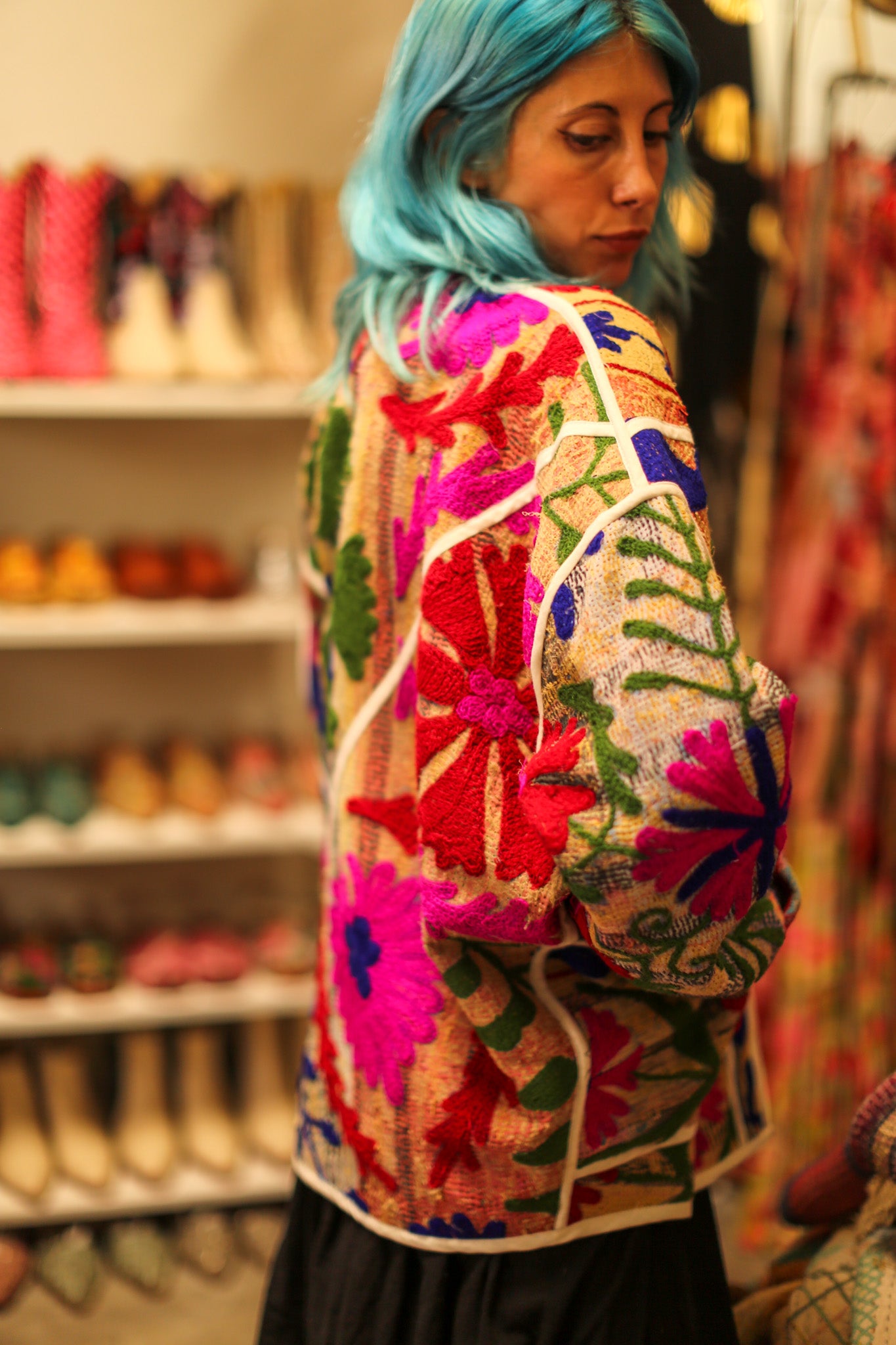 EMBROIDERED KANTHA JACKET AYLIN