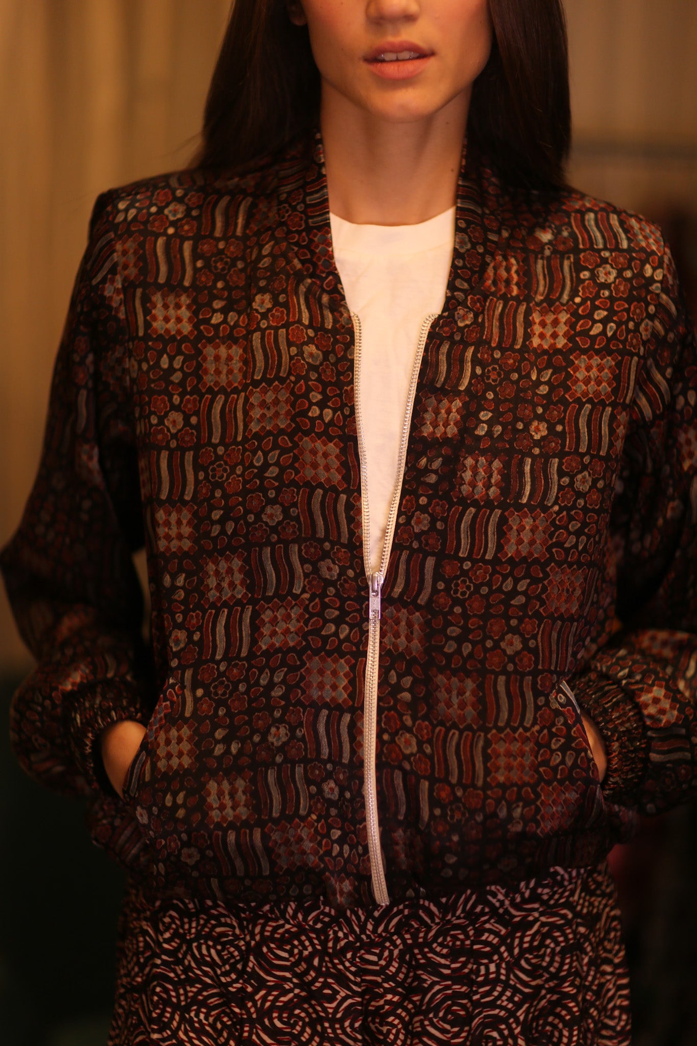 SILK BOMBER JACKET ANCHA NAOMI