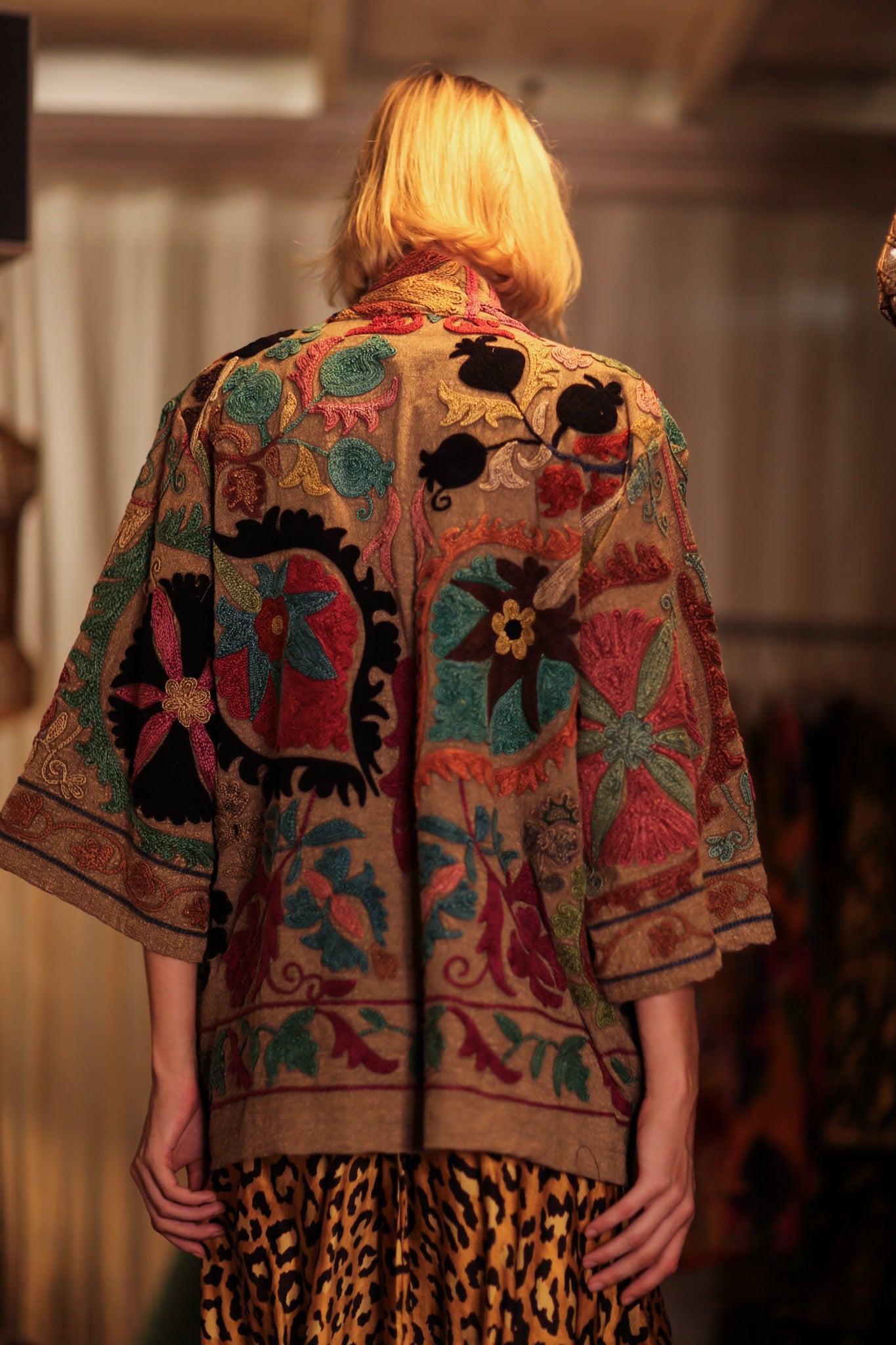 GINEVRA KANTHA EMBROIDERED KIMONO