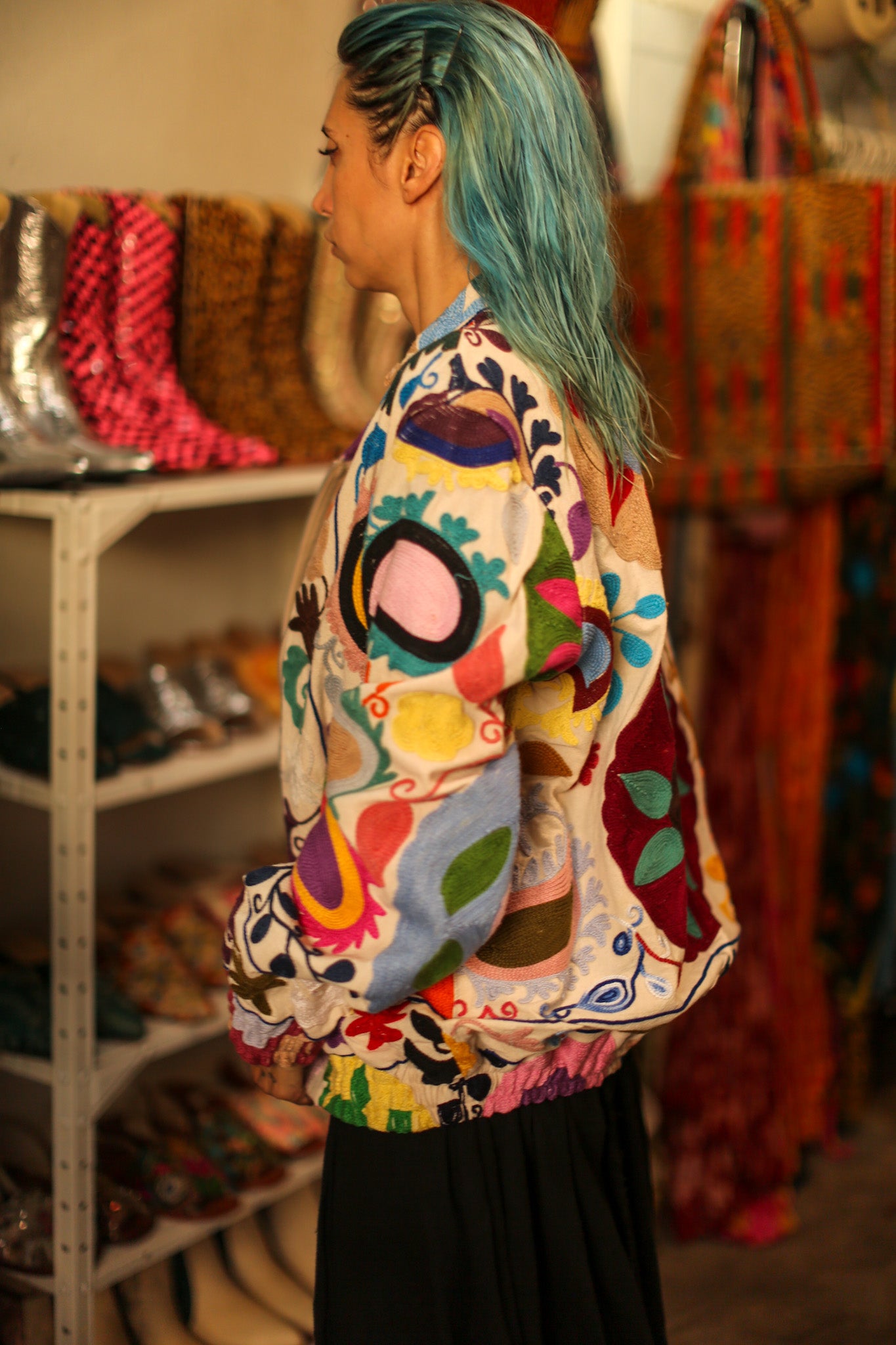 EMBROIDERED BOMBER JACKET CLARA
