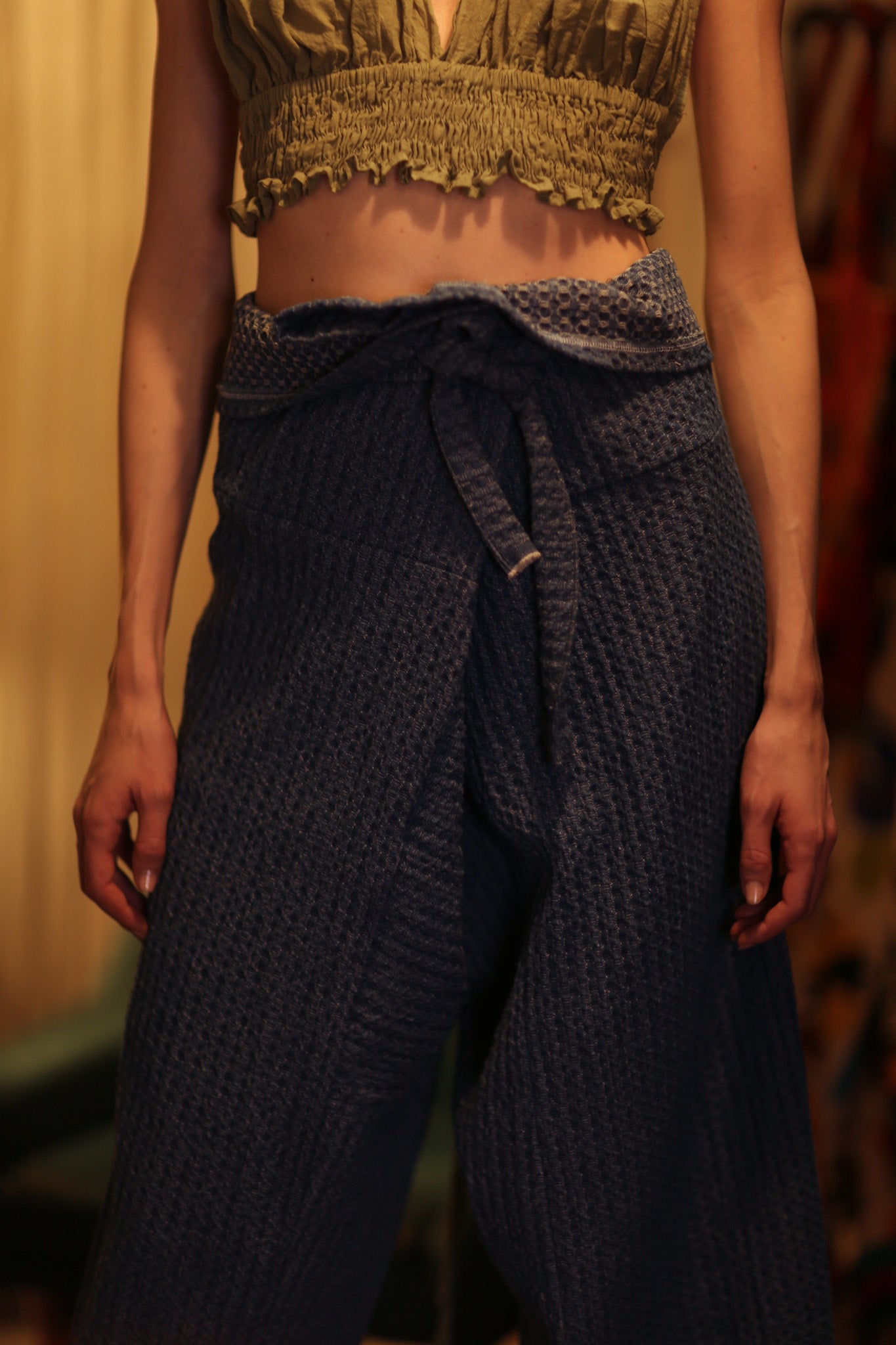 LI DENIM FISHERMAN TROUSERS