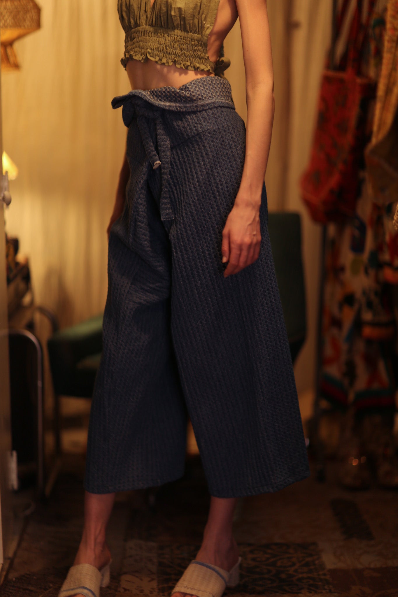 LI DENIM FISHERMAN TROUSERS