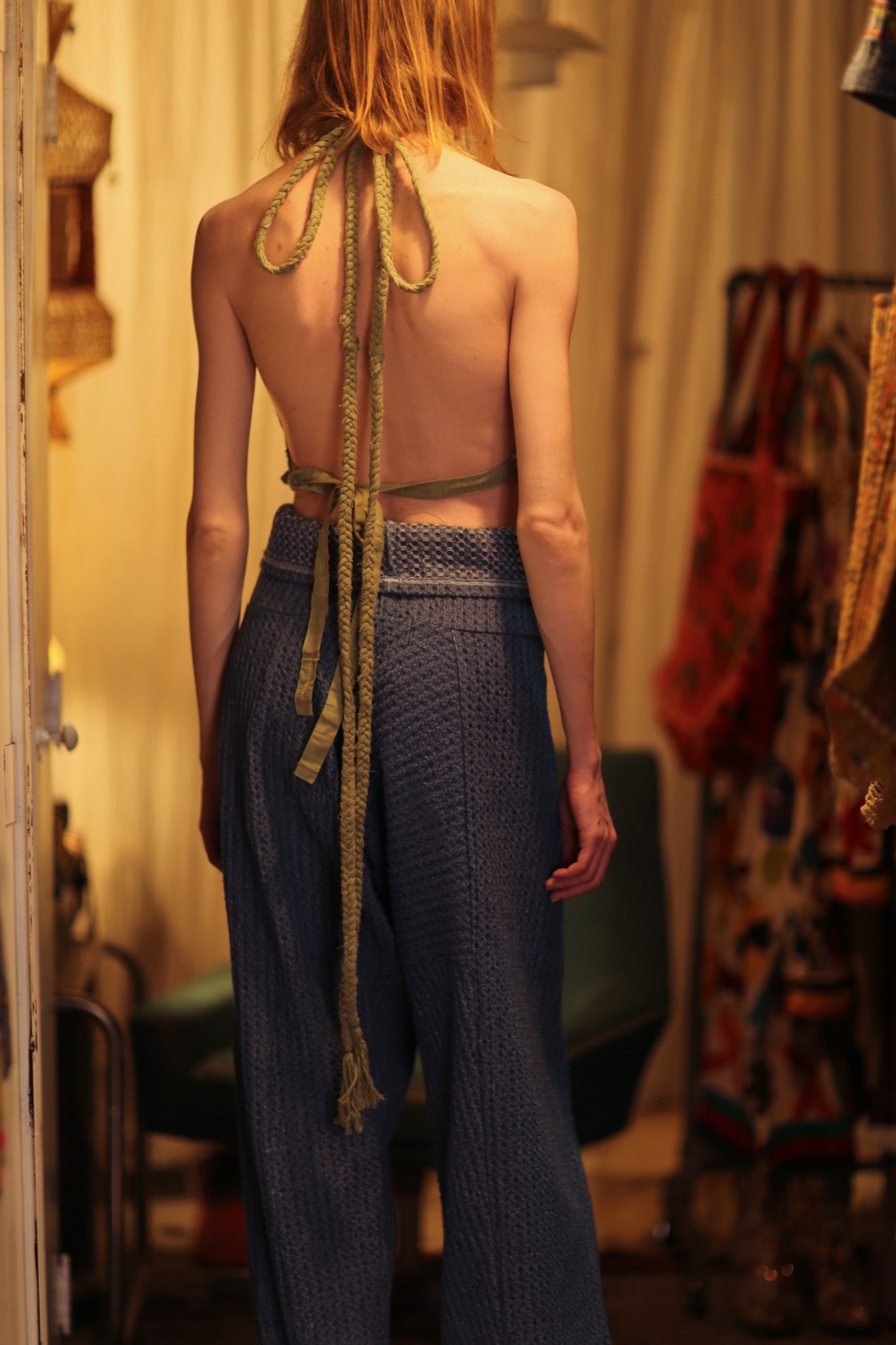 LI DENIM FISHERMAN TROUSERS
