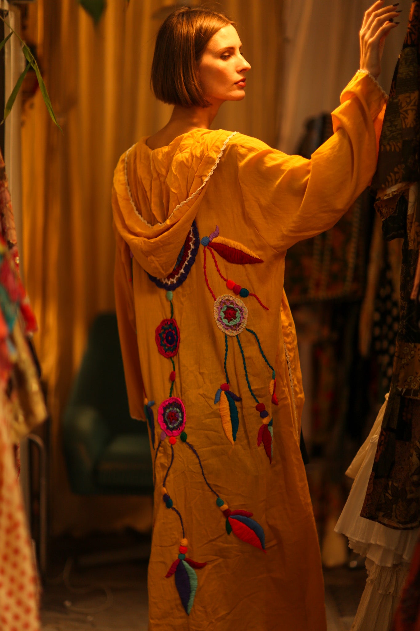EMBROIDERED KIMONO DREAM GIRL LUCKY