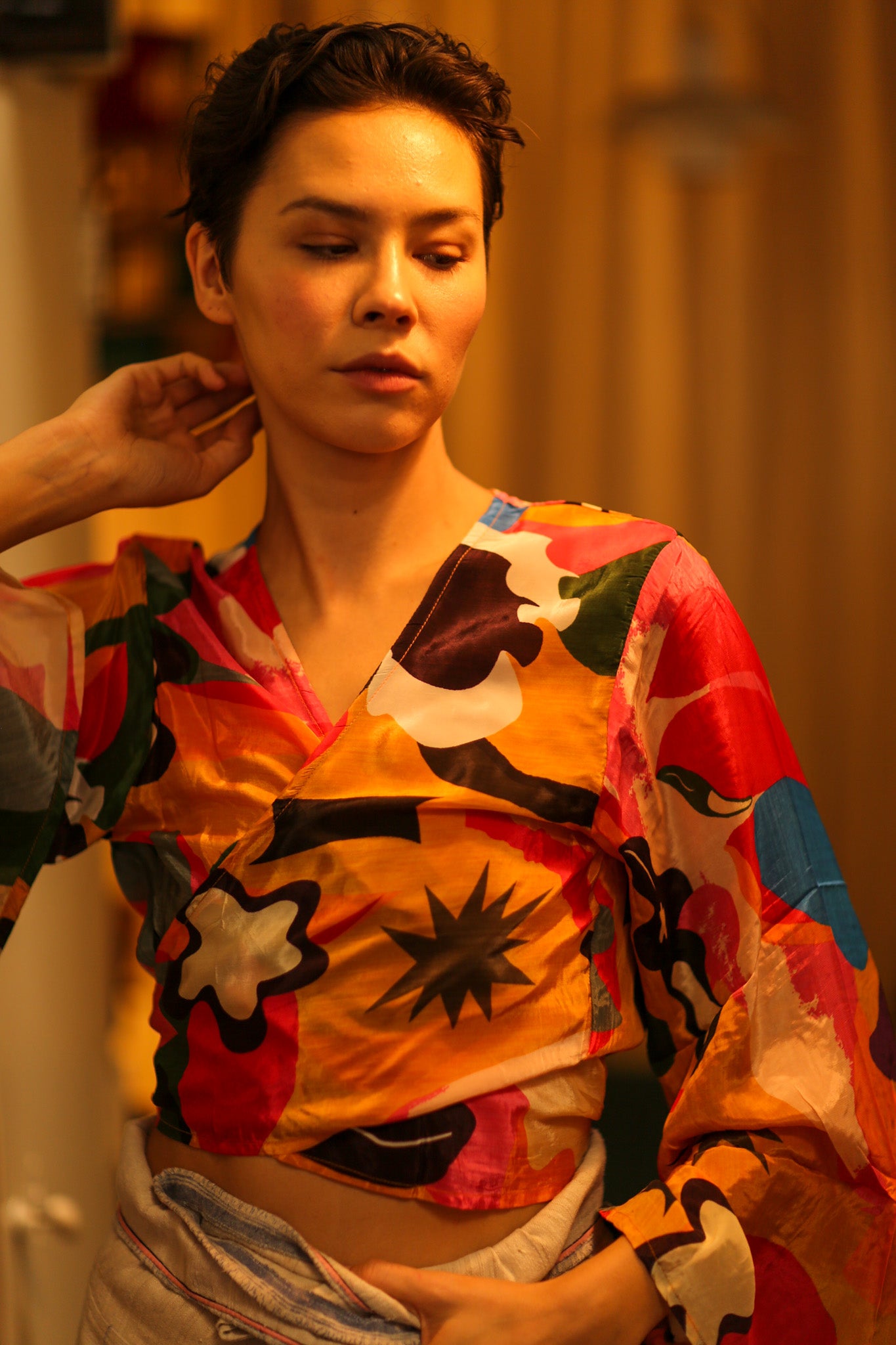 SILK WRAP TOP