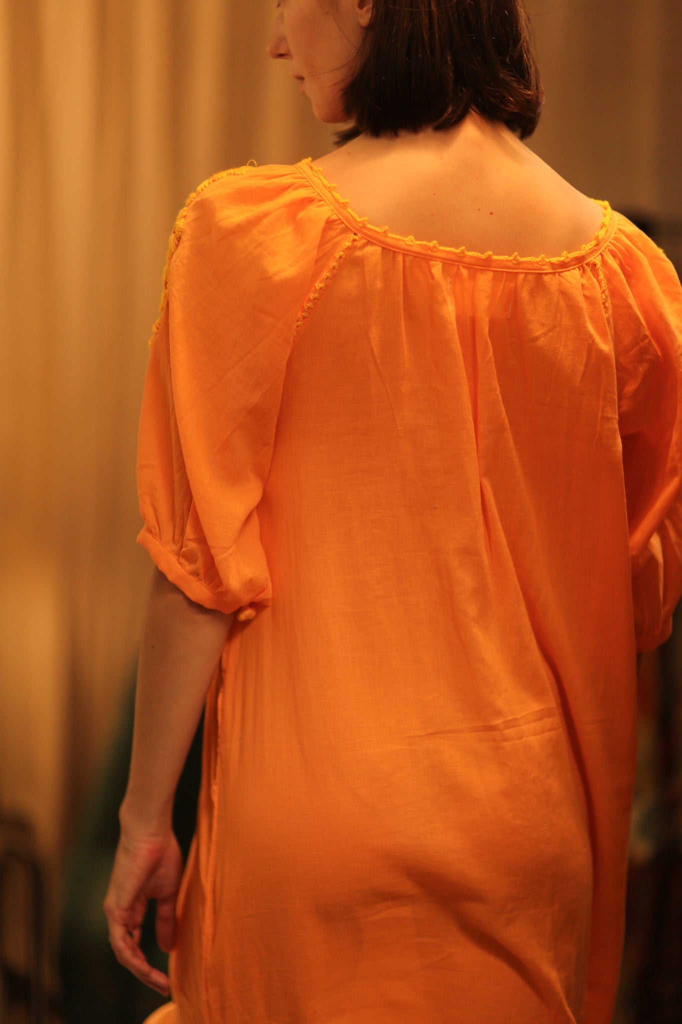 ADELE EMBROIDERED FLOWER DRESS - BANGKOK TAILOR CLOTHING STORE - HANDMADE CLOTHING