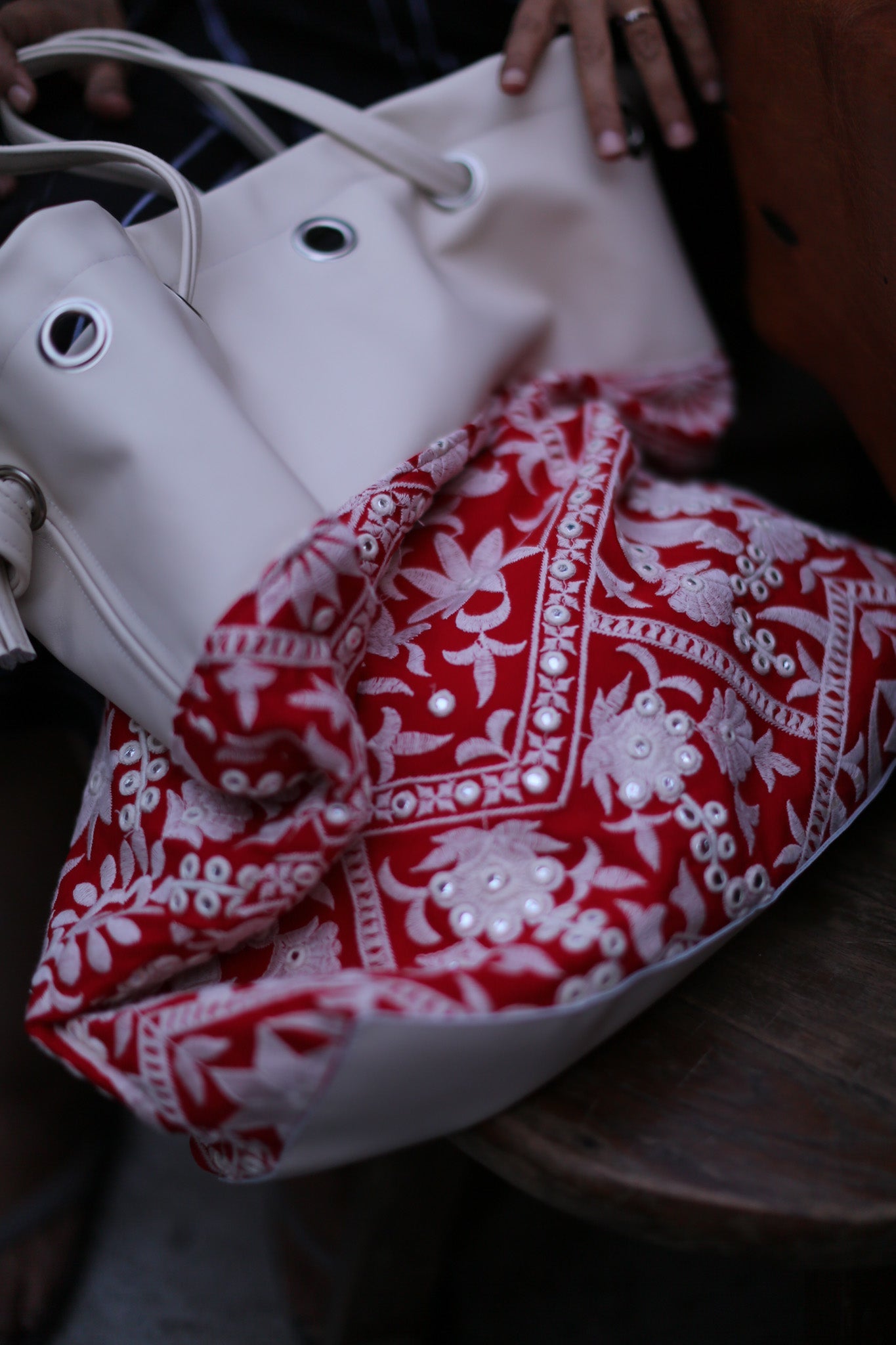 ALMA EMBROIDERED ARTISAN BAG - BANGKOK TAILOR CLOTHING STORE - HANDMADE CLOTHING