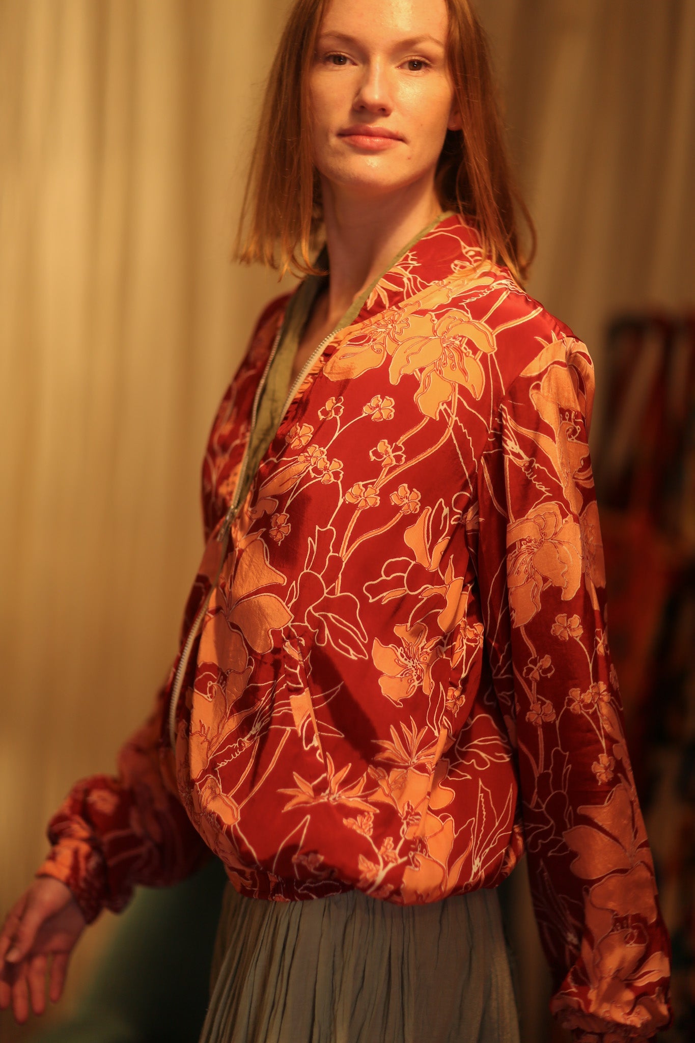 ANCHA SILK BOMBER JACKET - BANGKOK TAILOR CLOTHING STORE - HANDMADE CLOTHING