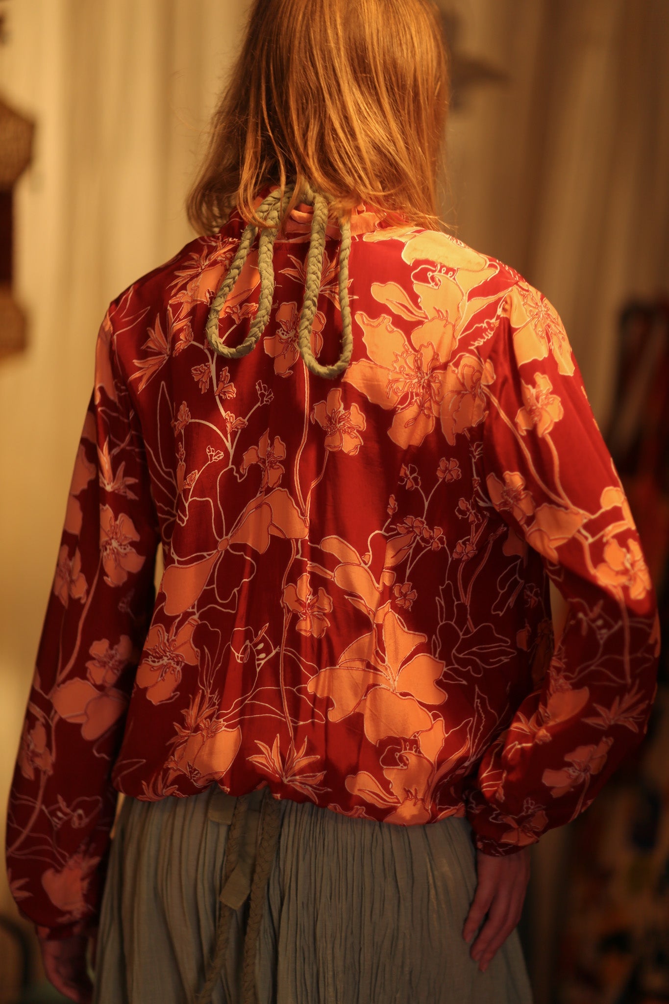 ANCHA SILK BOMBER JACKET - BANGKOK TAILOR CLOTHING STORE - HANDMADE CLOTHING