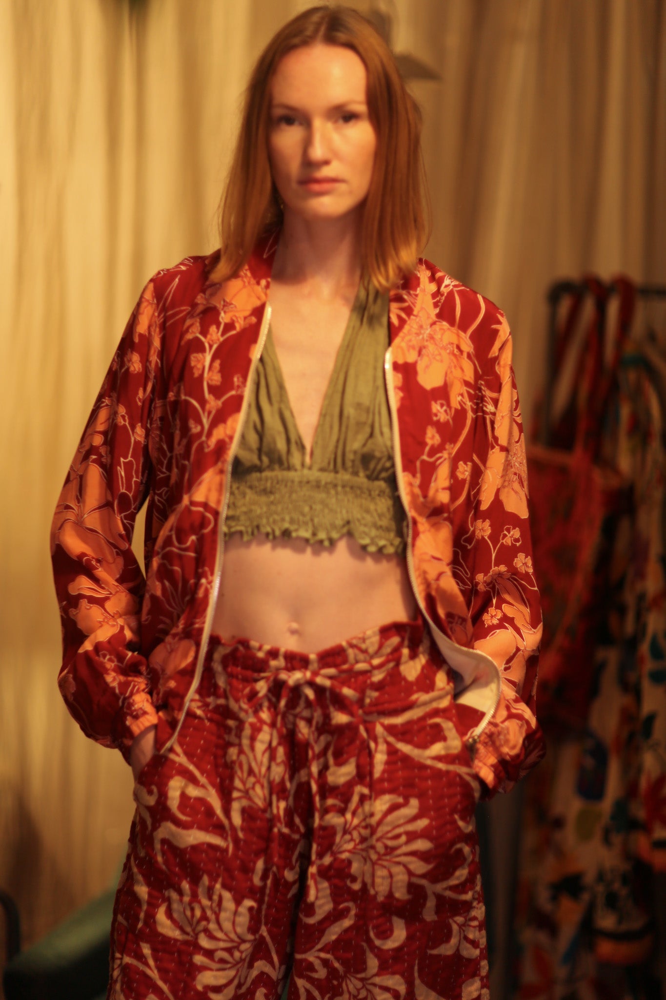 ANCHA SILK BOMBER JACKET - BANGKOK TAILOR CLOTHING STORE - HANDMADE CLOTHING