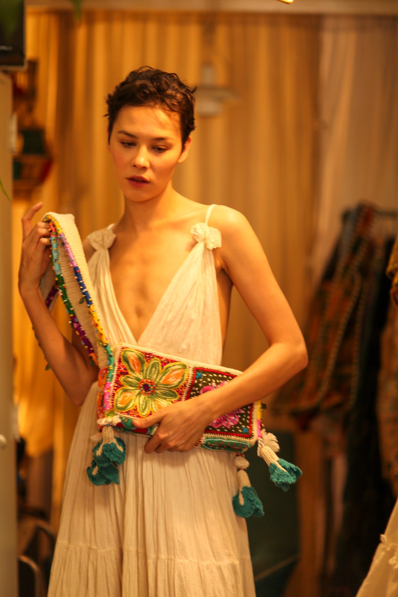 ANOUK EMBROIDERED PATCHWORK BAG - BANGKOK TAILOR CLOTHING STORE - HANDMADE CLOTHING