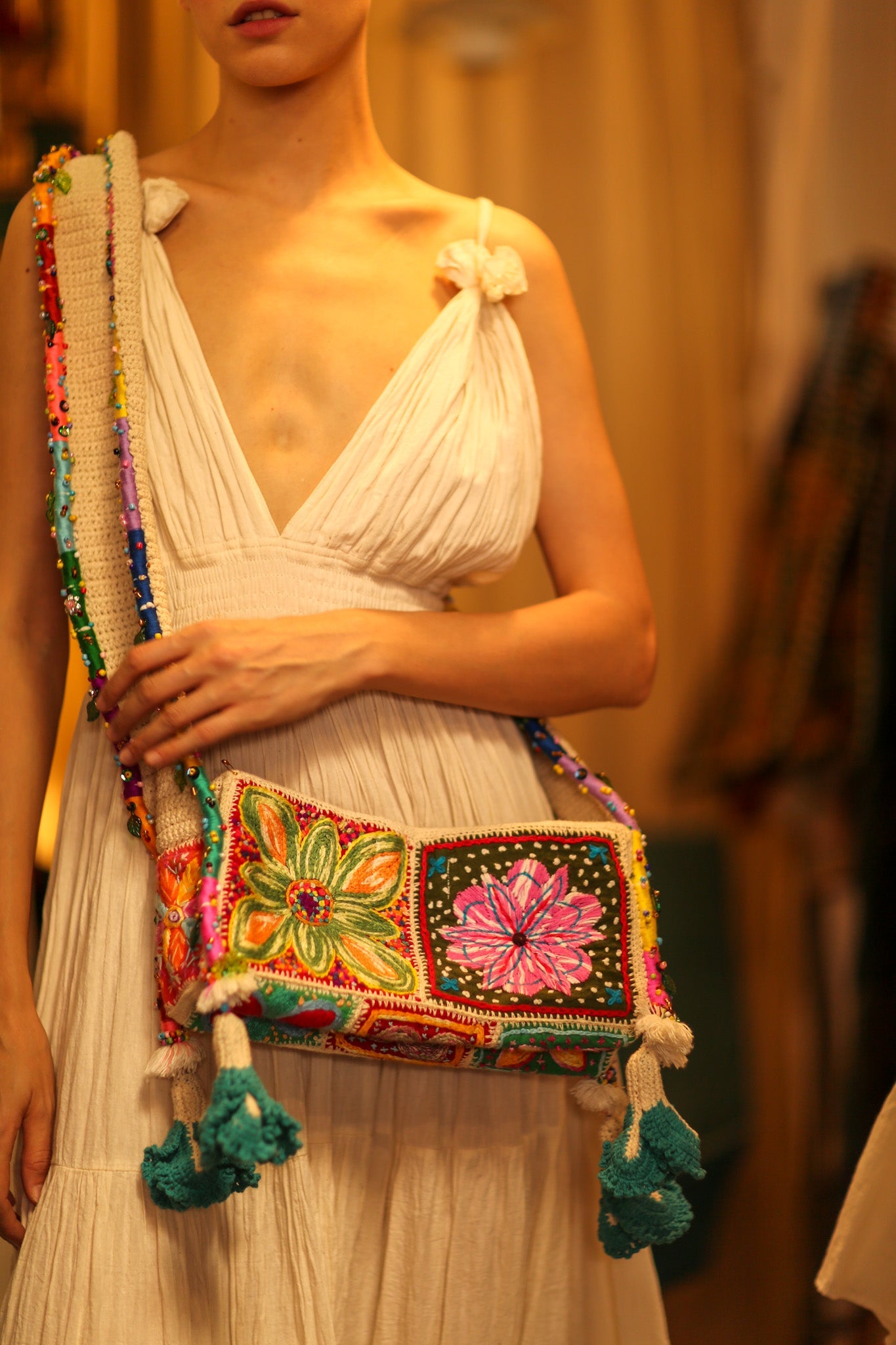 ANOUK EMBROIDERED PATCHWORK BAG - BANGKOK TAILOR CLOTHING STORE - HANDMADE CLOTHING