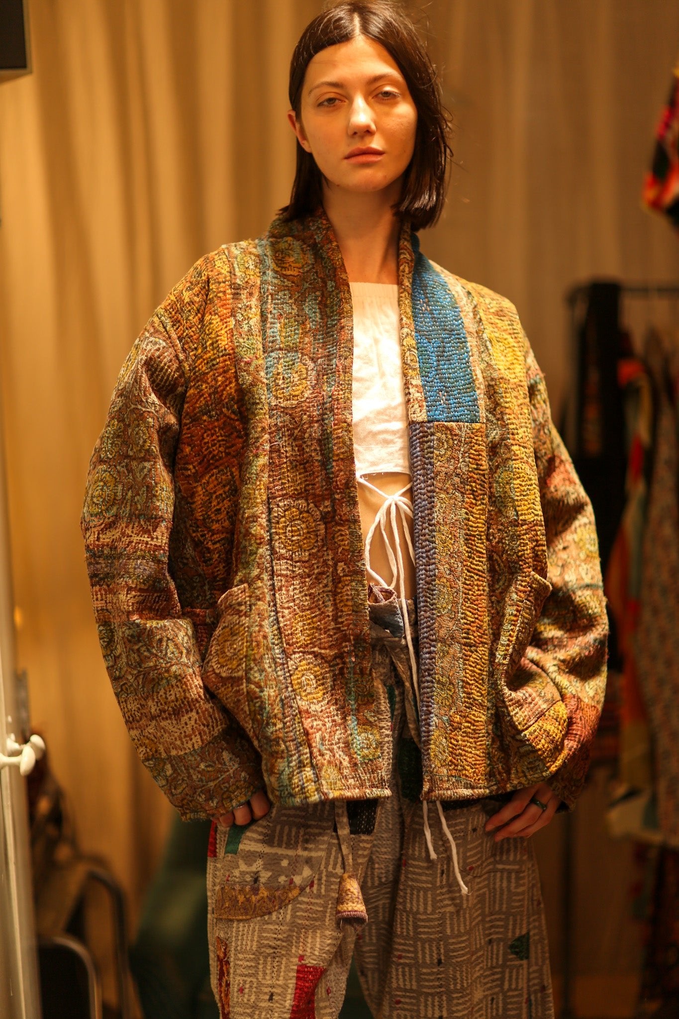 ARTISAN KANTHA KIMONO RIAA - BANGKOK TAILOR CLOTHING STORE - HANDMADE CLOTHING