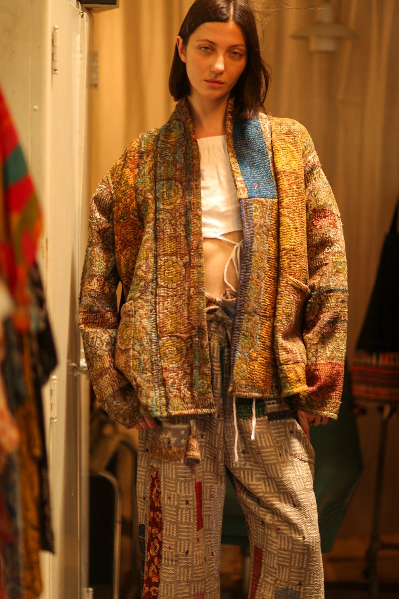 ARTISAN KANTHA KIMONO RIAA - BANGKOK TAILOR CLOTHING STORE - HANDMADE CLOTHING