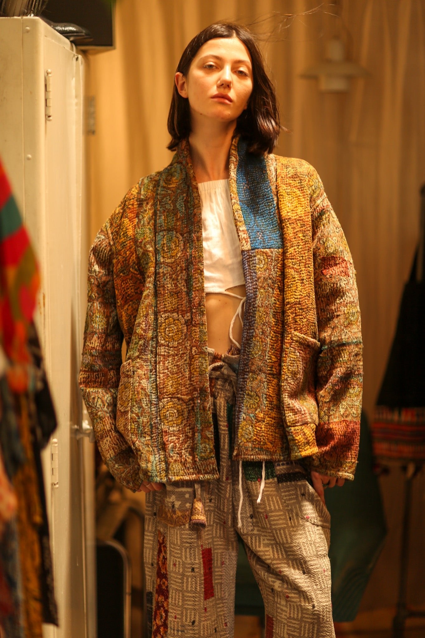 ARTISAN KANTHA KIMONO RIAA - BANGKOK TAILOR CLOTHING STORE - HANDMADE CLOTHING