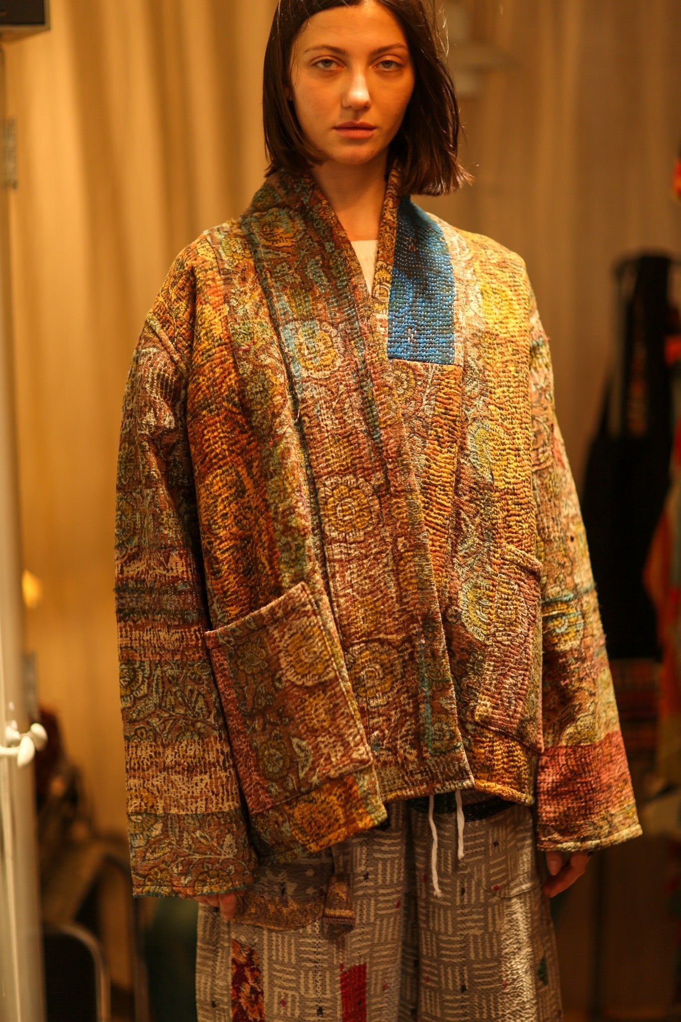 ARTISAN KANTHA KIMONO RIAA - BANGKOK TAILOR CLOTHING STORE - HANDMADE CLOTHING