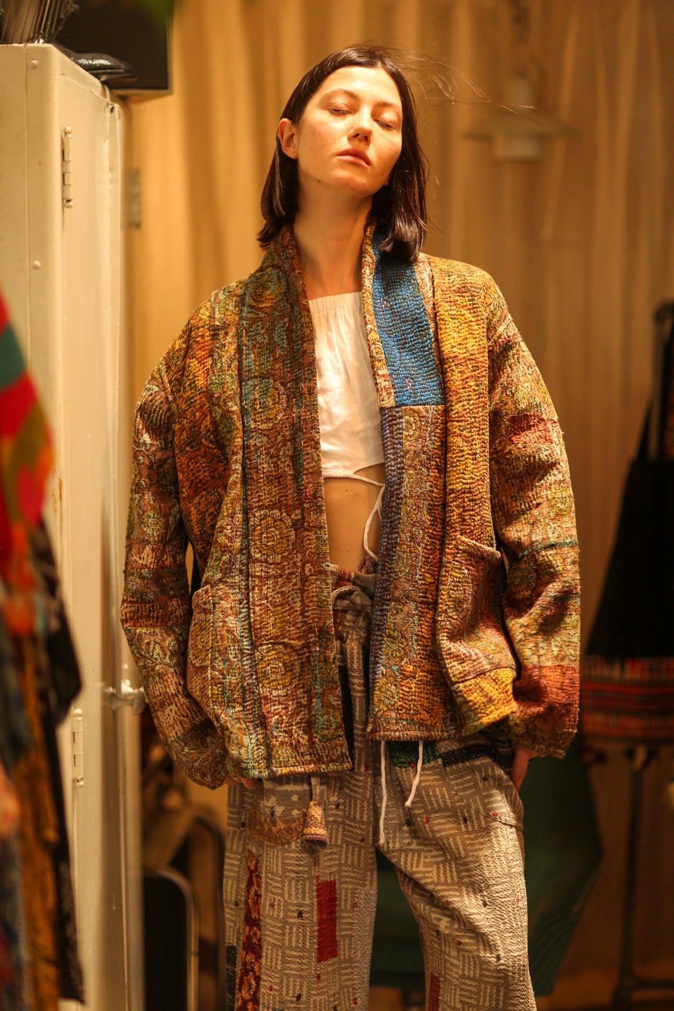 ARTISAN KANTHA KIMONO RIAA - BANGKOK TAILOR CLOTHING STORE - HANDMADE CLOTHING