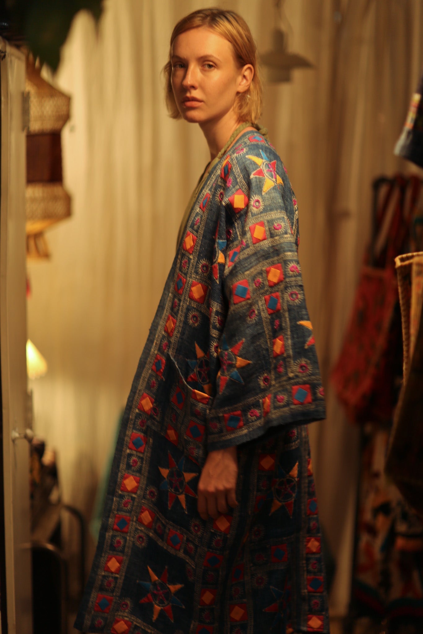 ARTISAN MADE EMBROIDERED KIMONO - BANGKOK TAILOR CLOTHING STORE - HANDMADE CLOTHING
