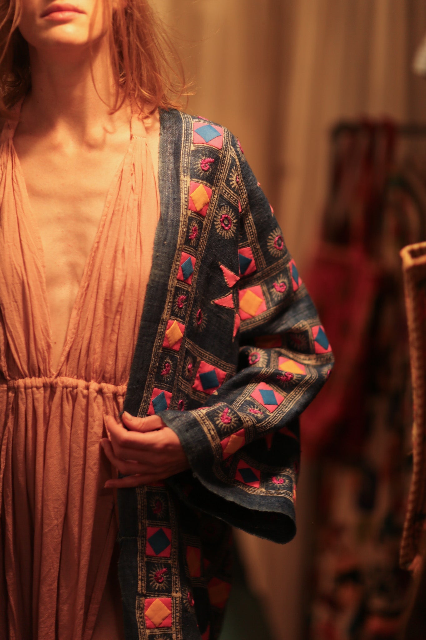 ARTISAN MADE EMBROIDERED KIMONO - BANGKOK TAILOR CLOTHING STORE - HANDMADE CLOTHING