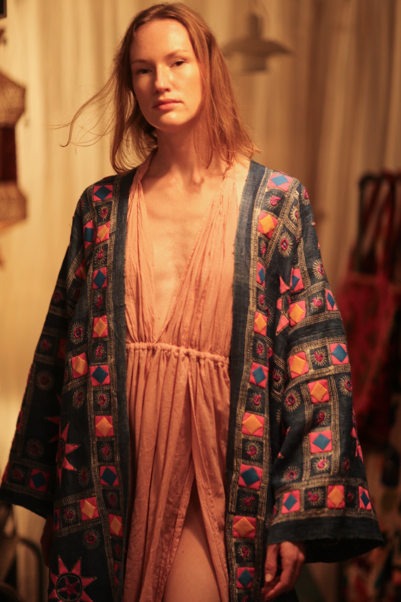 ARTISAN MADE EMBROIDERED KIMONO - BANGKOK TAILOR CLOTHING STORE - HANDMADE CLOTHING