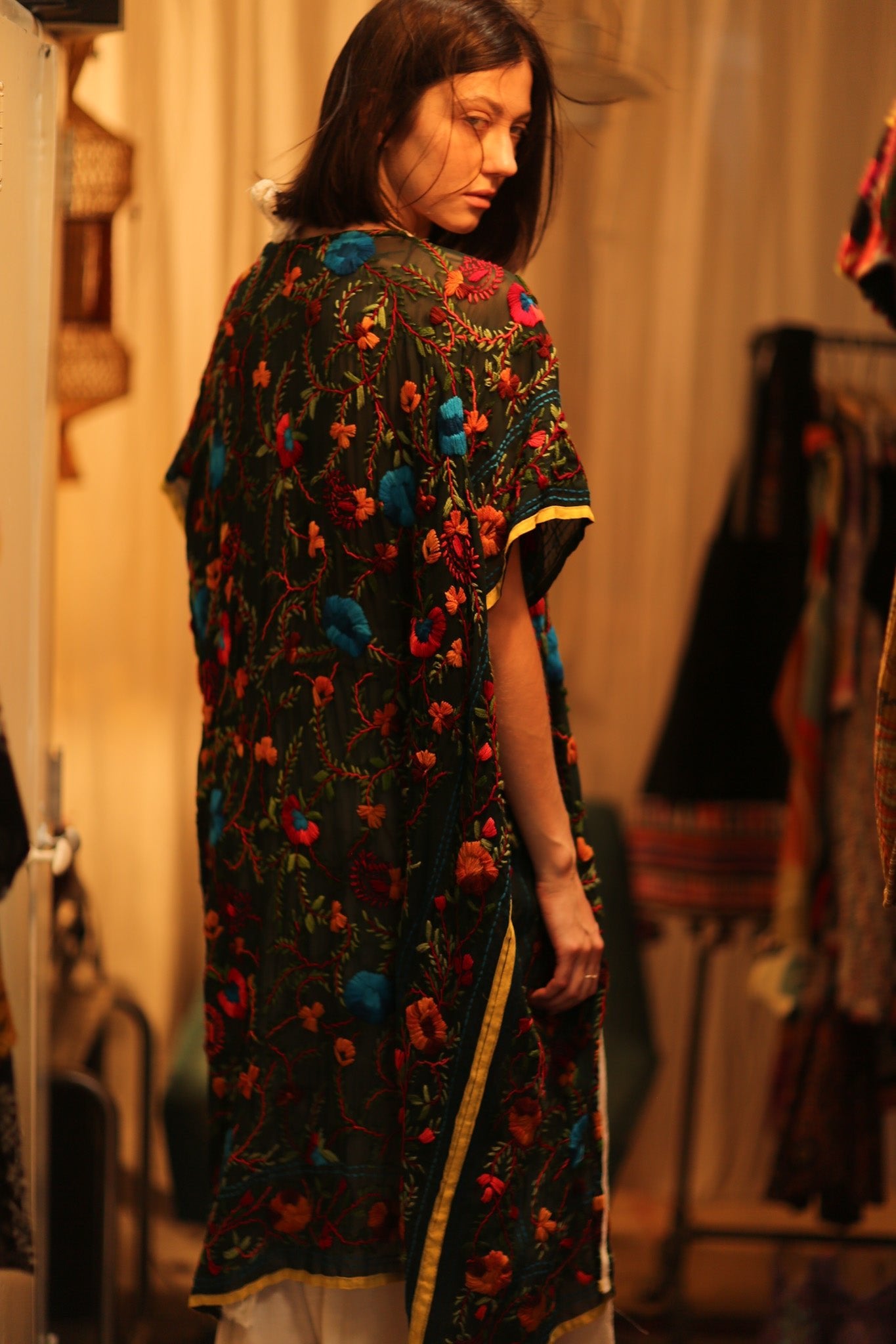 BIANCA EMBROIDERED KIMONO - BANGKOK TAILOR CLOTHING STORE - HANDMADE CLOTHING