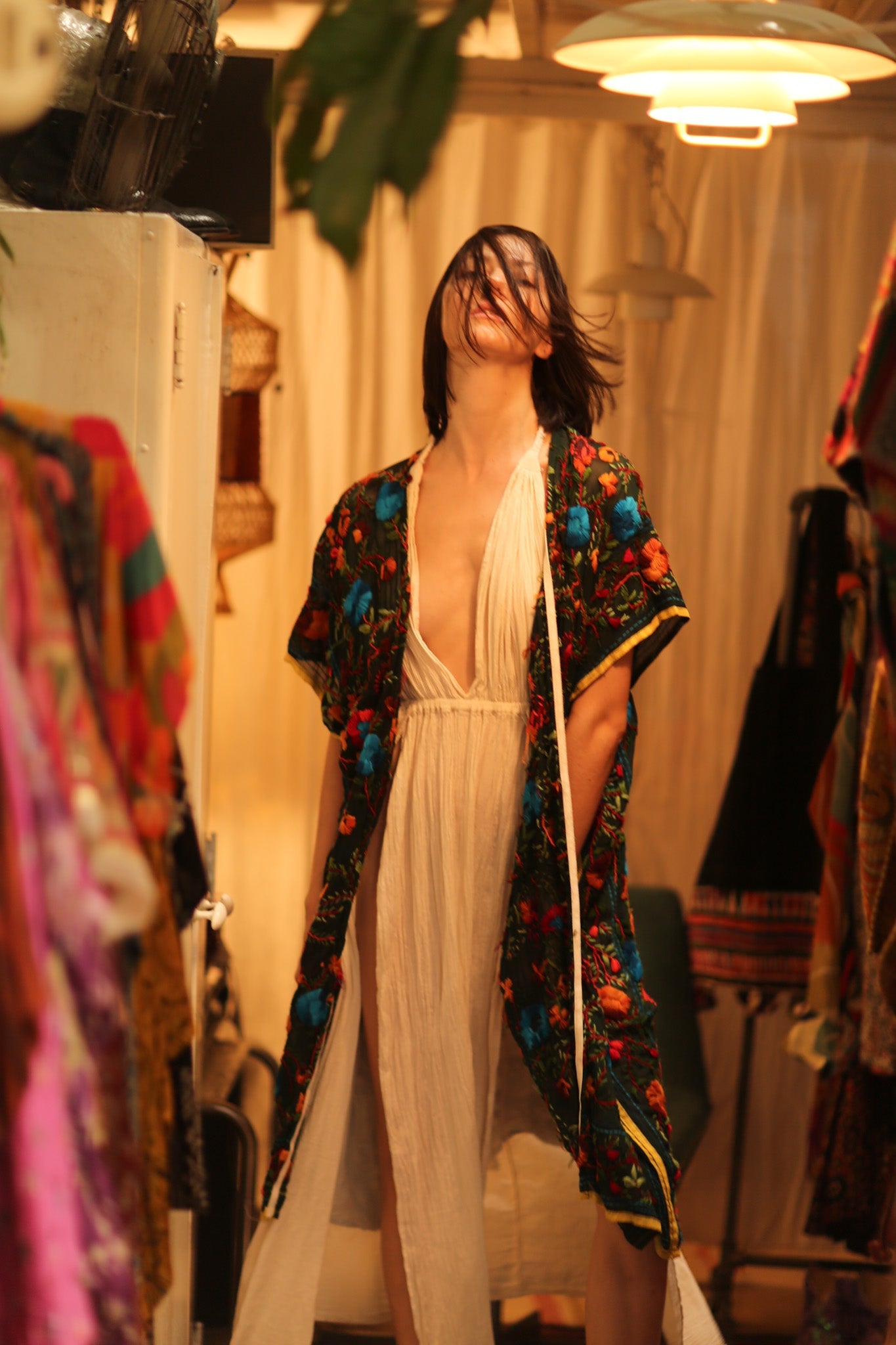 BIANCA EMBROIDERED KIMONO - BANGKOK TAILOR CLOTHING STORE - HANDMADE CLOTHING