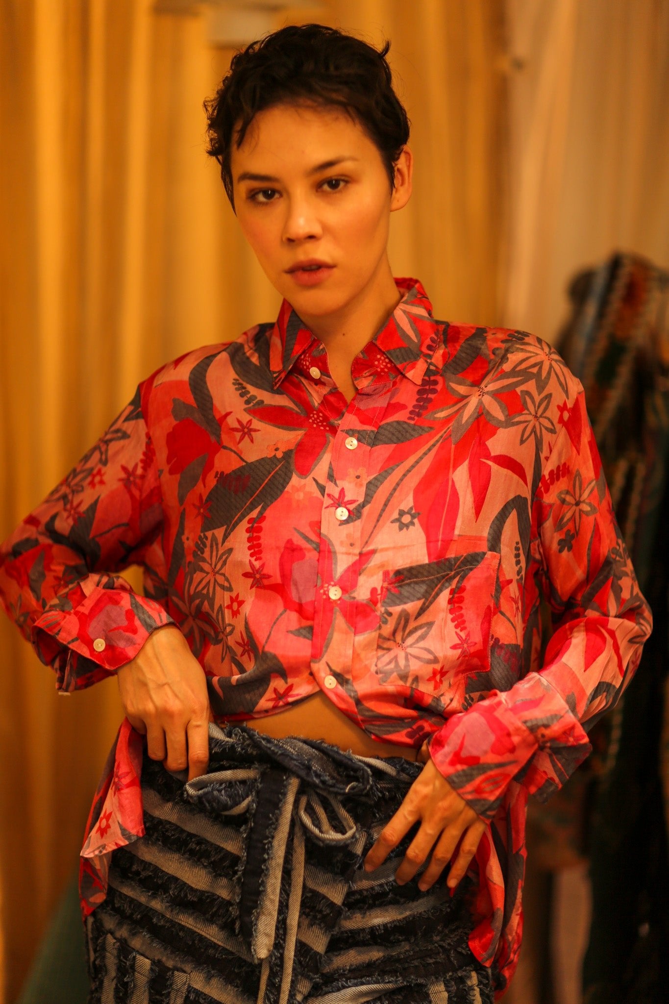 BOYFRIEND BILLIE LIGHT RED JUNGLE - BANGKOK TAILOR CLOTHING STORE - HANDMADE CLOTHING