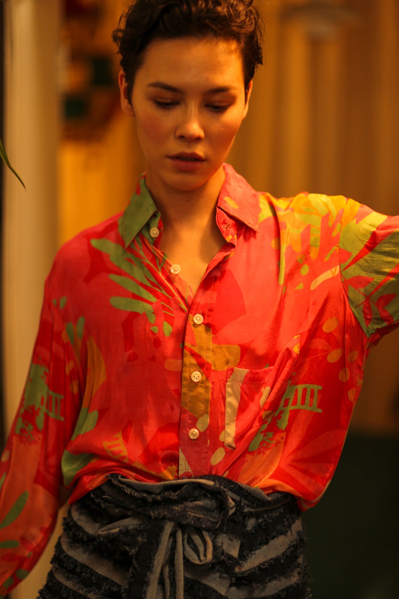 BOYFRIEND BILLIE PINK SPLASH - BANGKOK TAILOR CLOTHING STORE - HANDMADE CLOTHING